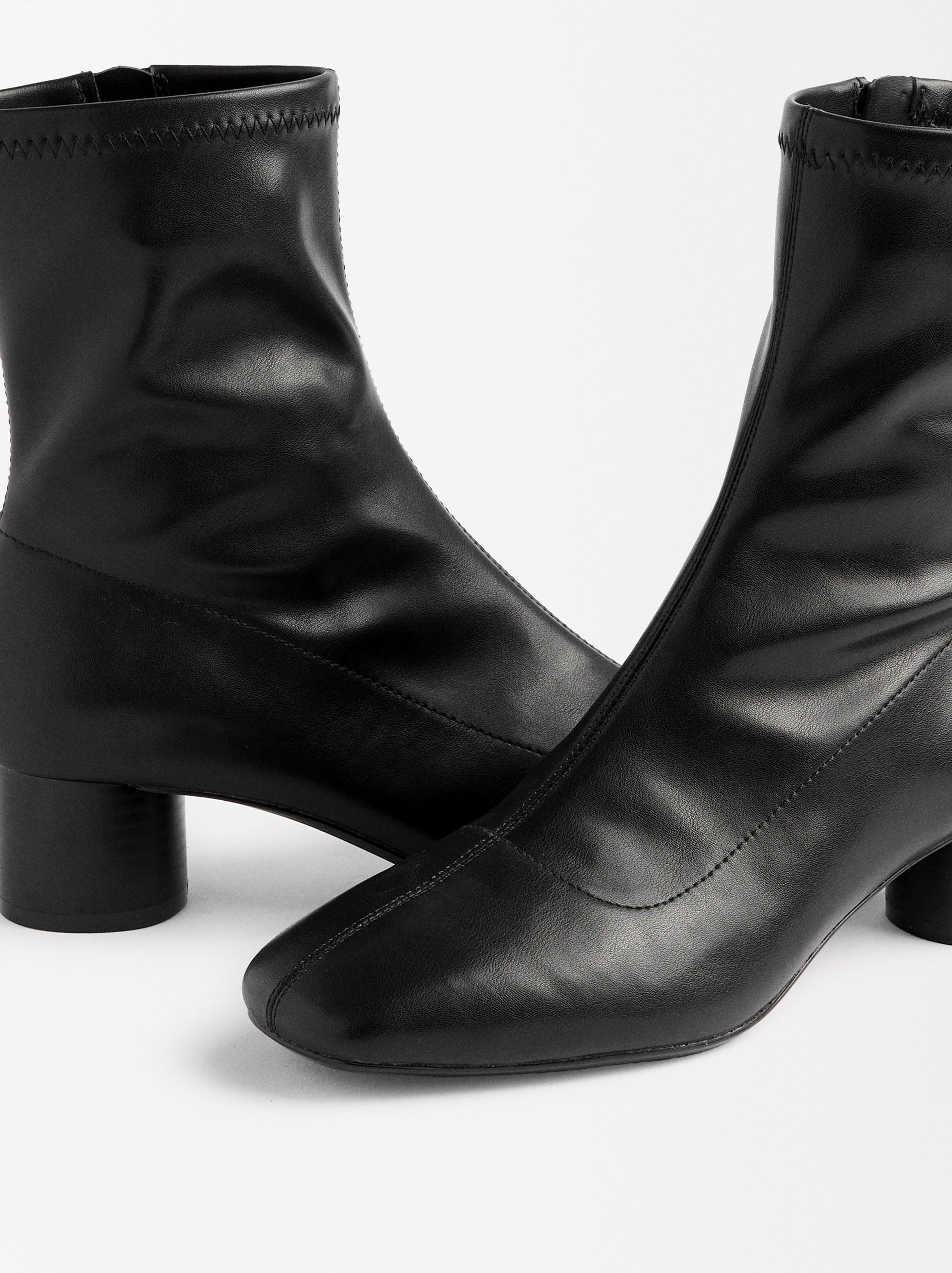 Botines Elásticos Con Tacón