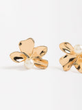 Aretes De Flores Con Perla