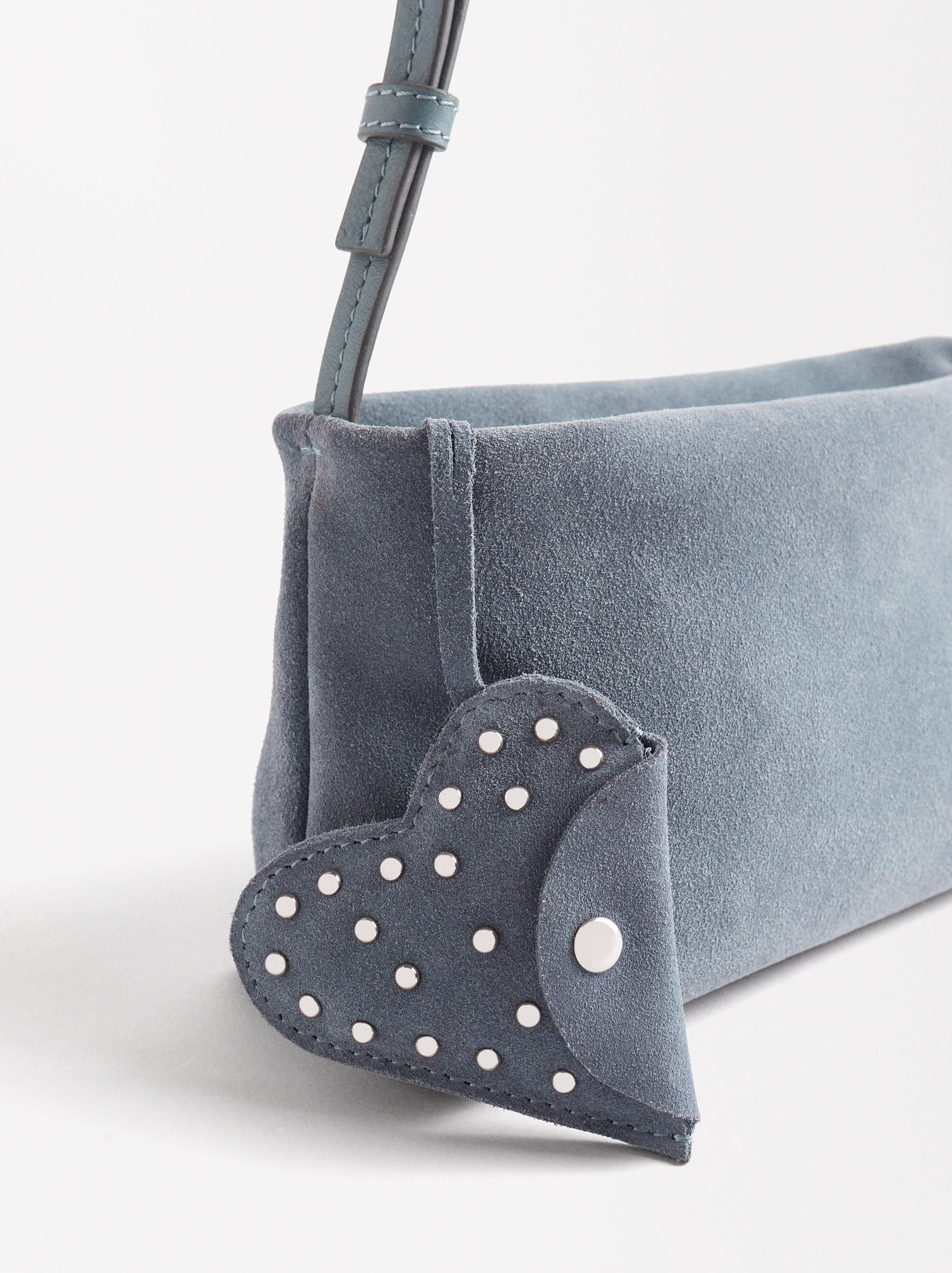 Bolso Bandolera De Piel Con Corazón