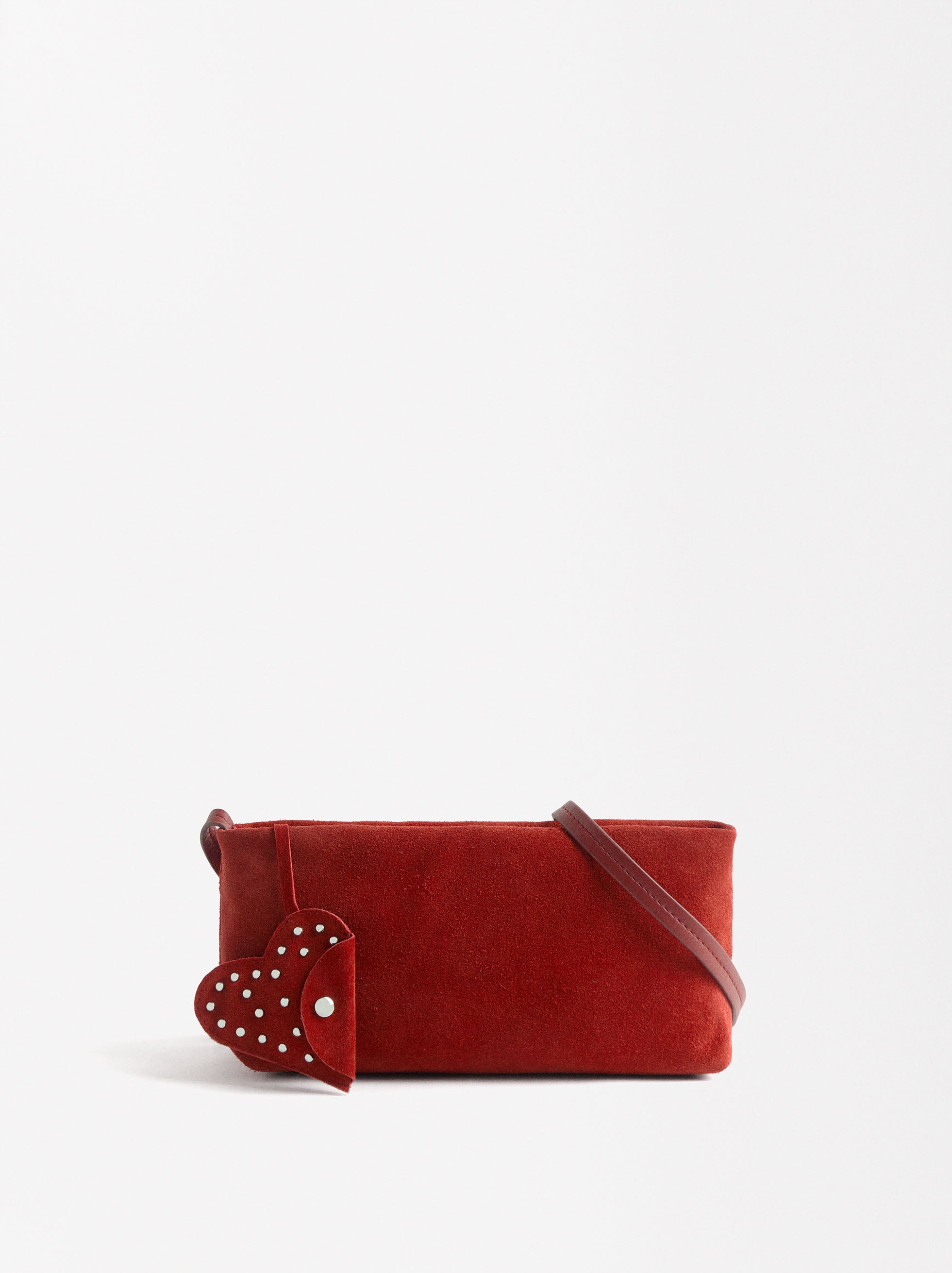 Bolso Bandolera De Piel Con Corazón