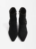 Botines De Piel Cowboy Con Aro Y Tachuelas