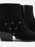 Botines De Piel Cowboy Con Aro Y Tachuelas