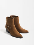 Botines De Piel Cowboy Con Aro Y Tachuelas