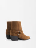 Botines De Piel Cowboy Con Aro Y Tachuelas