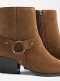 Botines De Piel Cowboy Con Aro Y Tachuelas