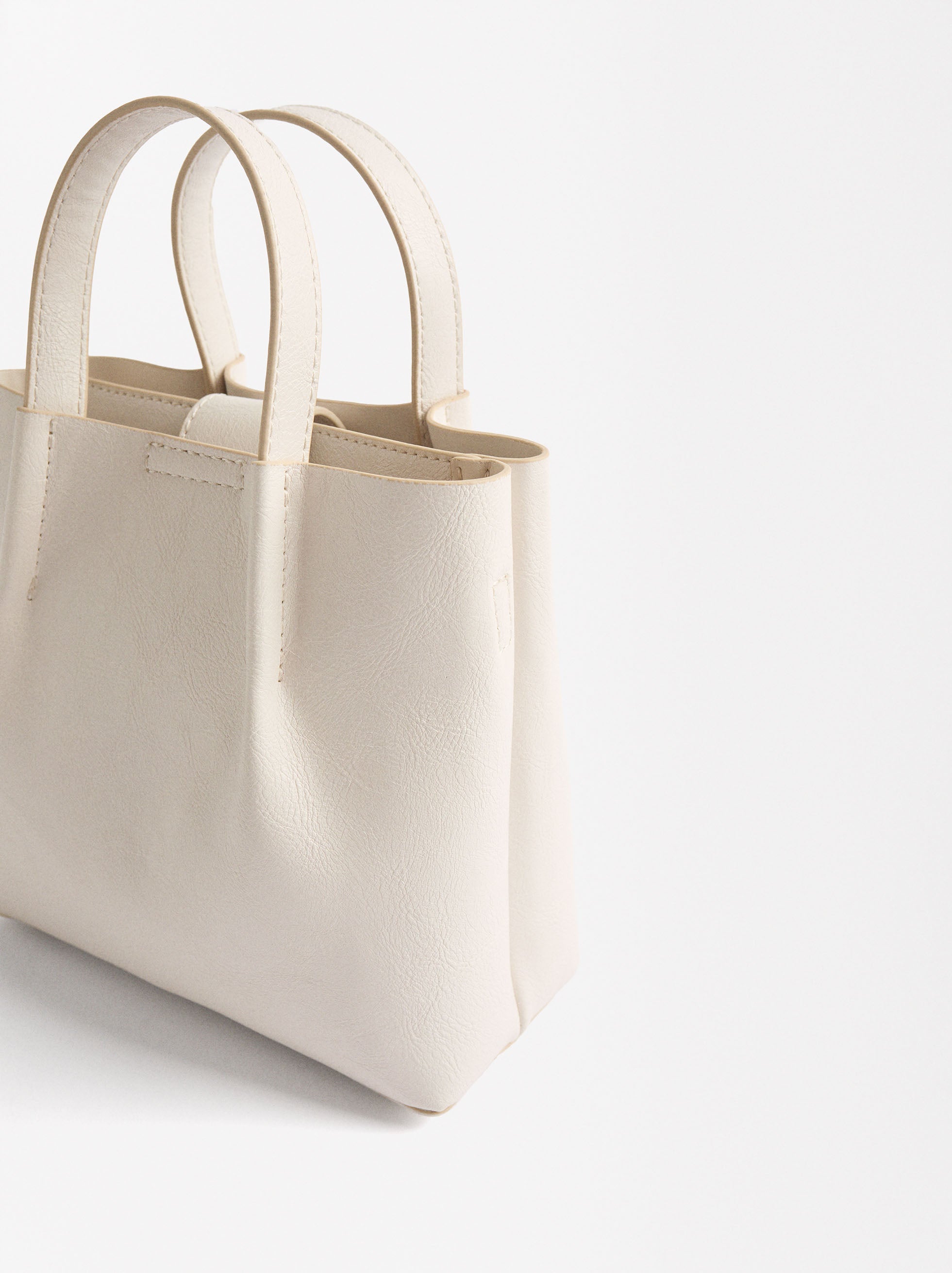 Bolso Tote Con Efecto Craquelado