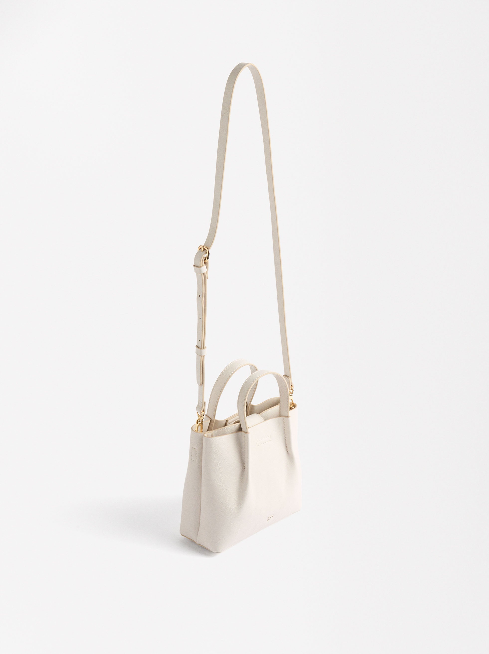 Bolso Tote Con Efecto Craquelado