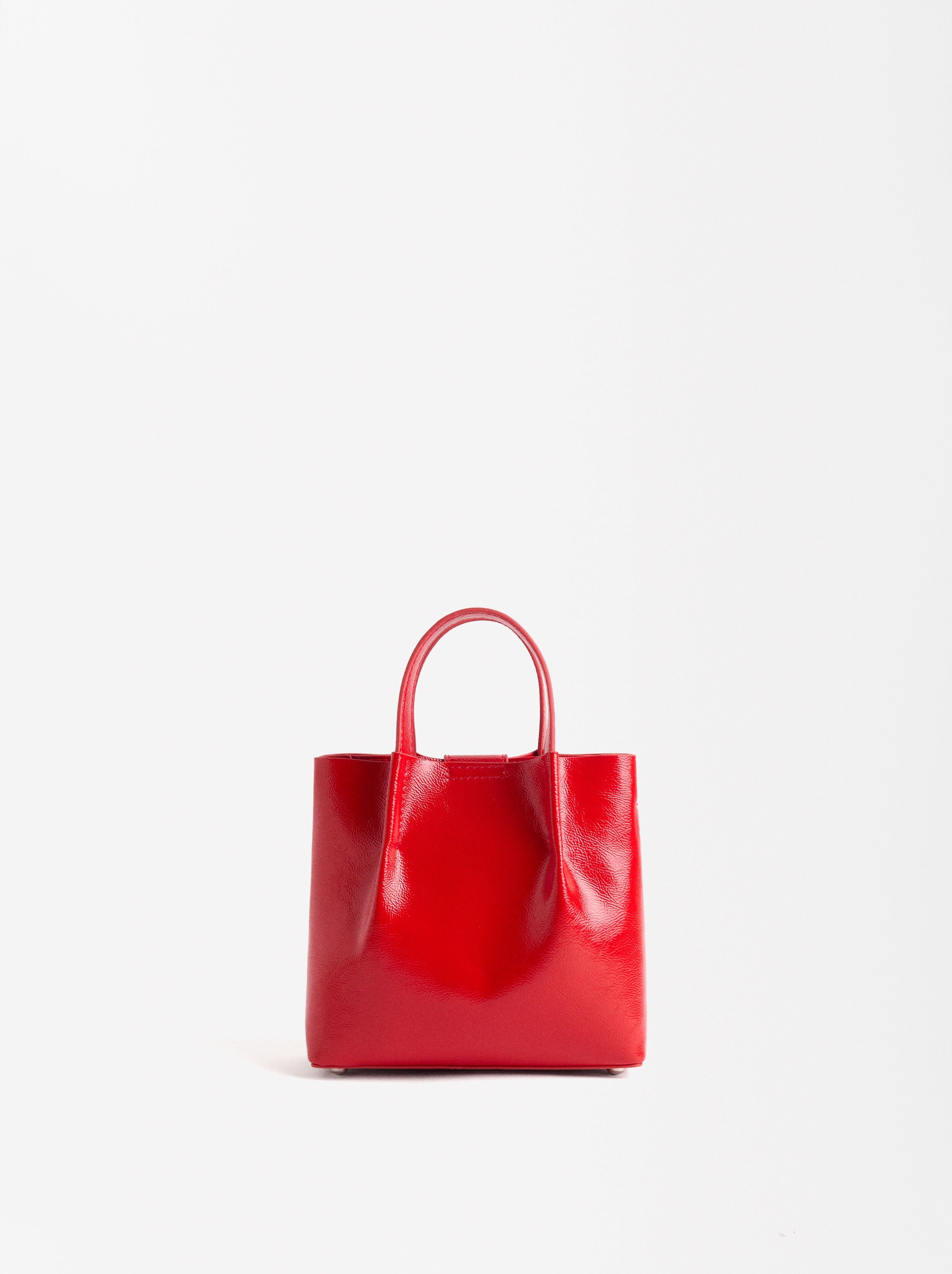 Bolso Tote Con Efecto Craquelado