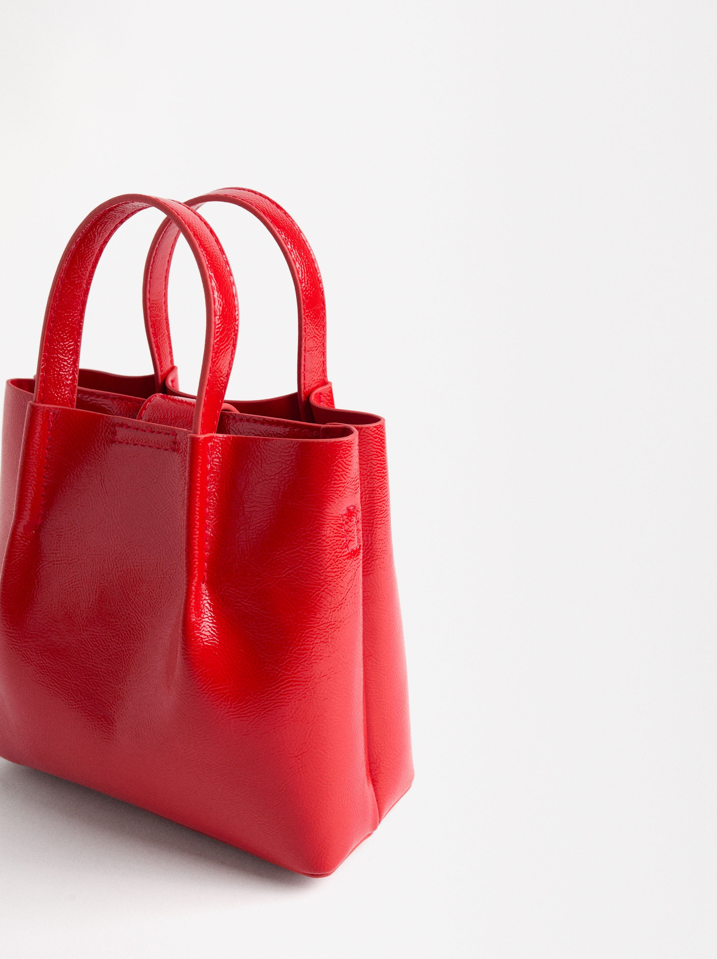 Bolso Tote Con Efecto Craquelado