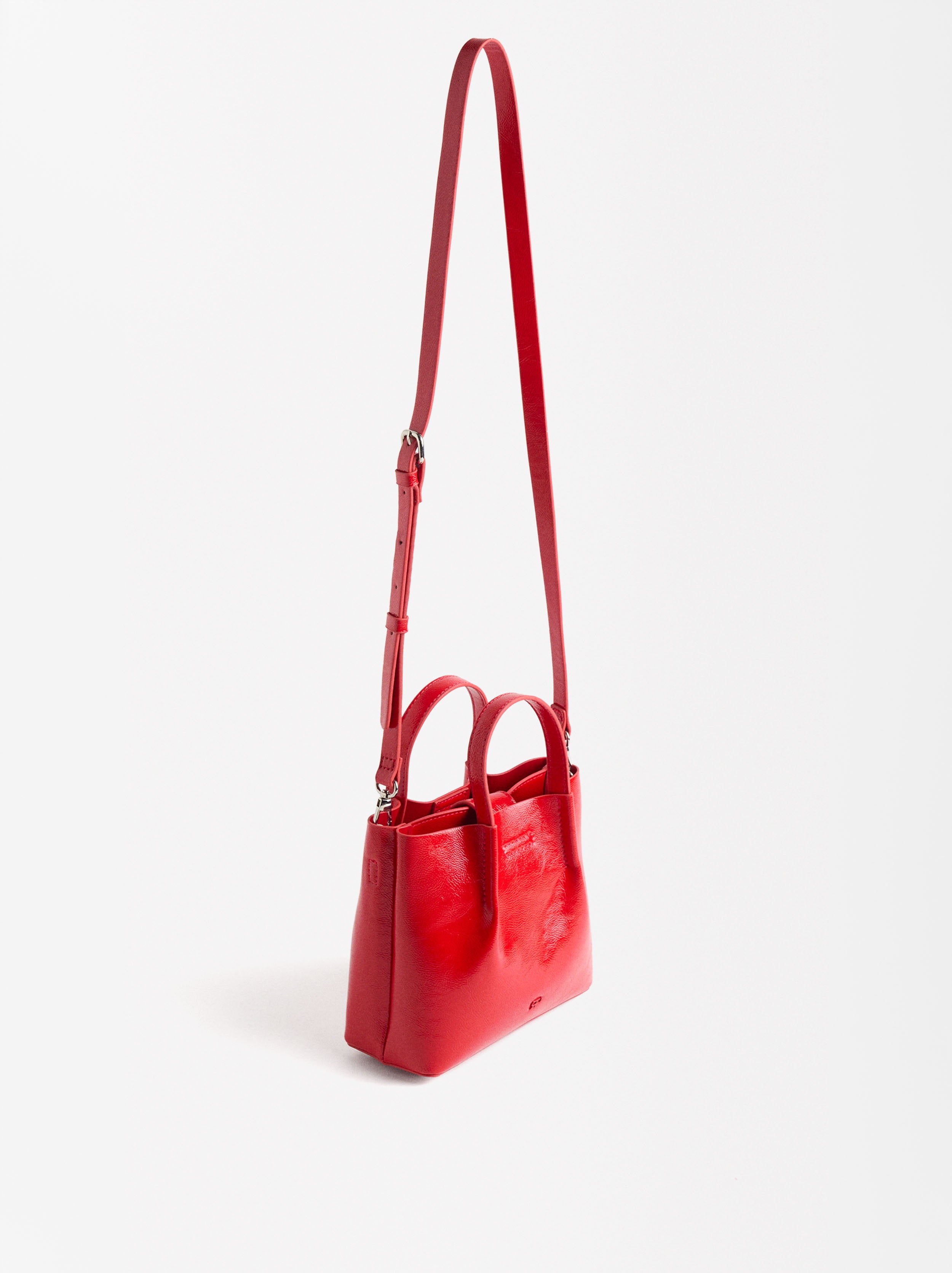 Bolso Tote Con Efecto Craquelado