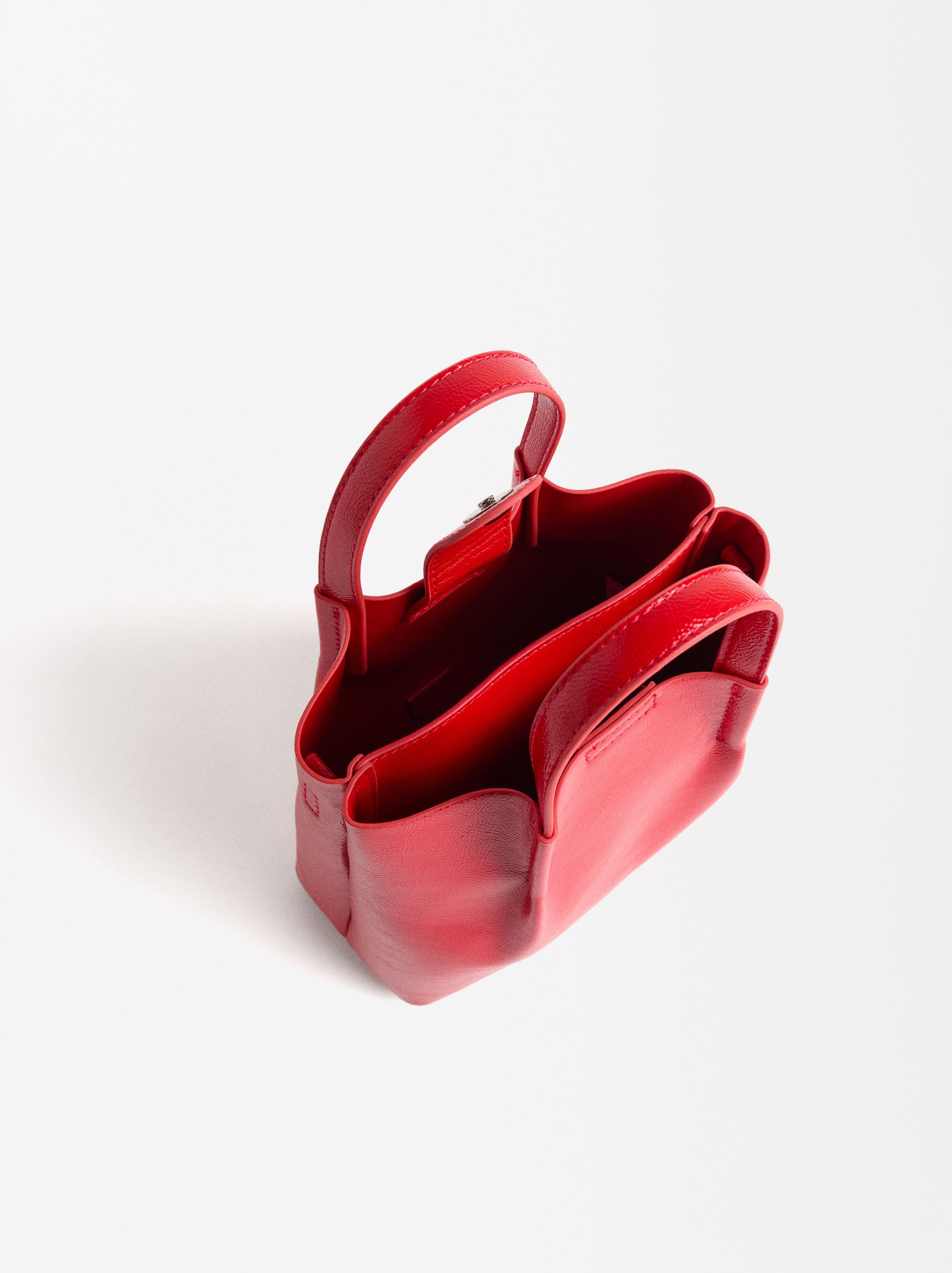 Bolso Tote Con Efecto Craquelado