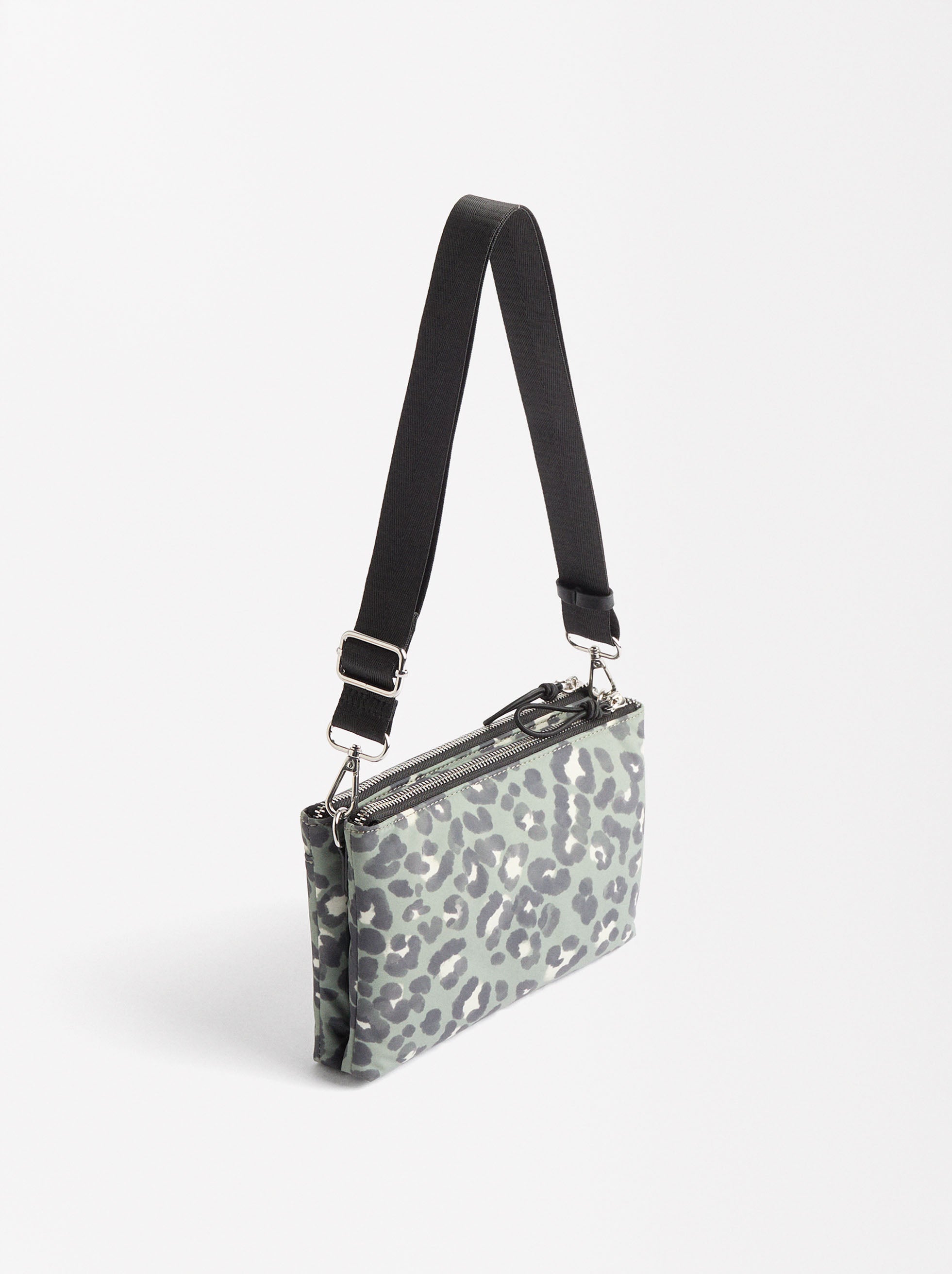 Bolso Bandolera De Nylon Estampada