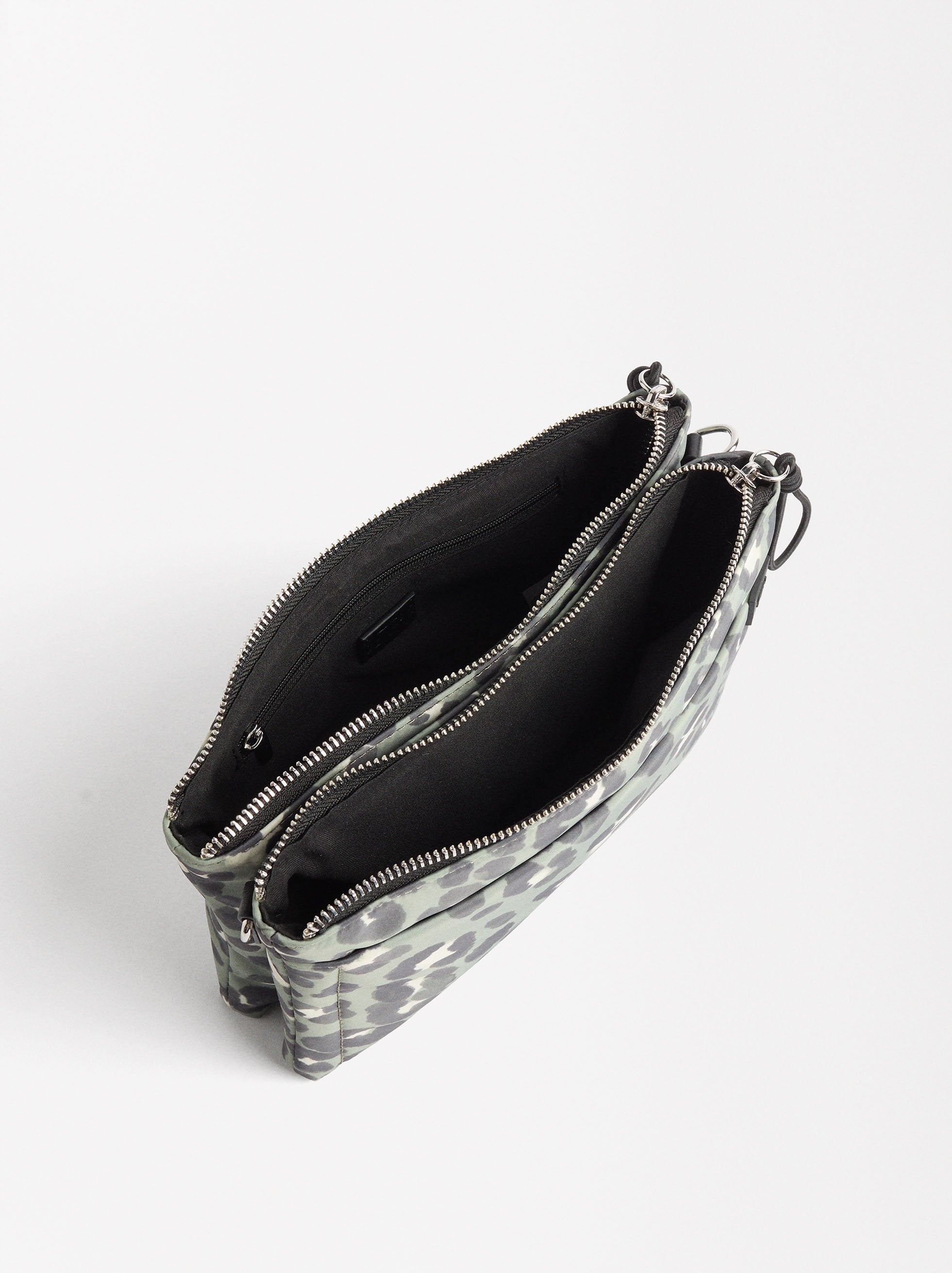 Bolso Bandolera De Nylon Estampada