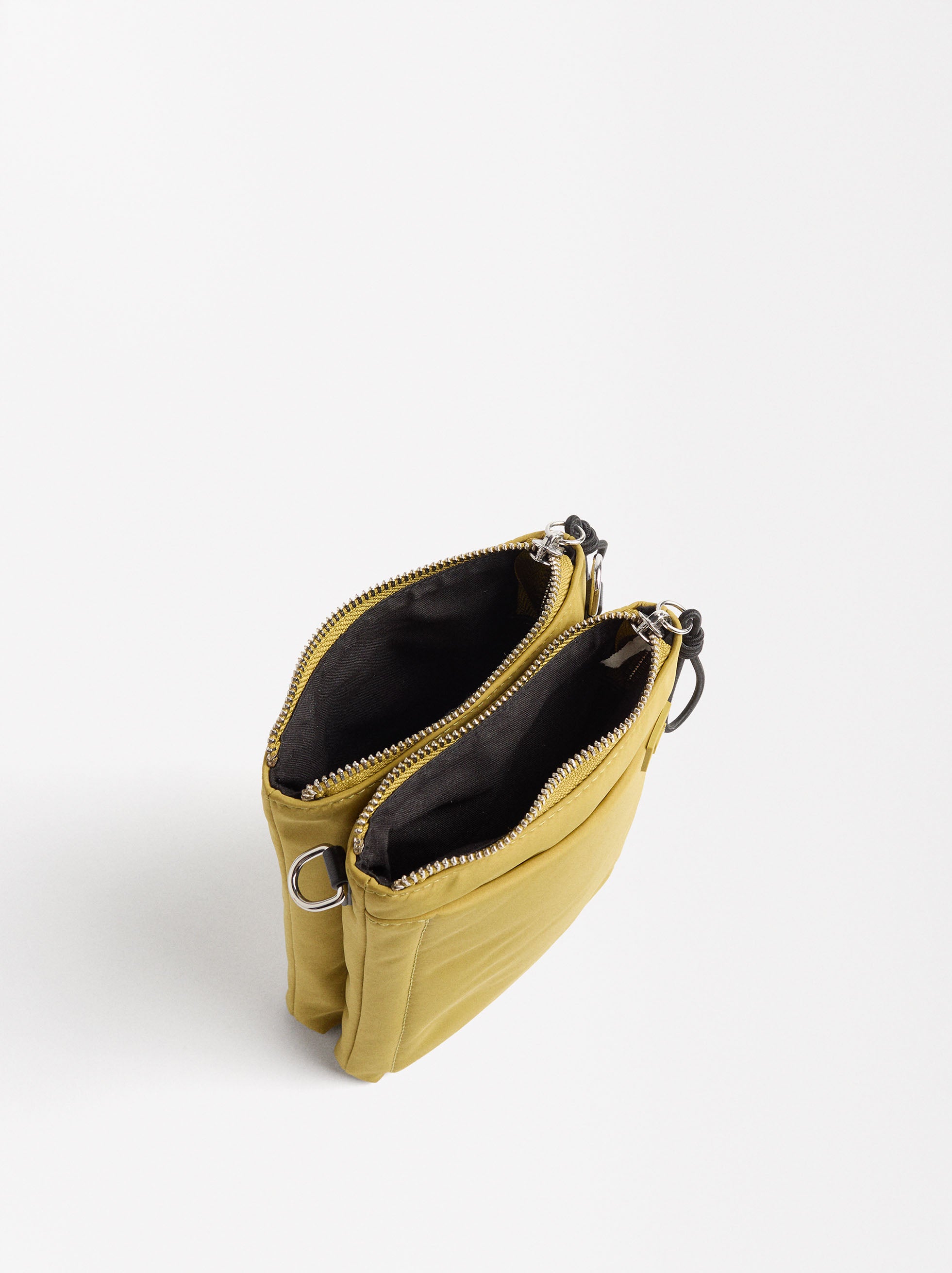 Cartera Bandolera De Nylon Doble