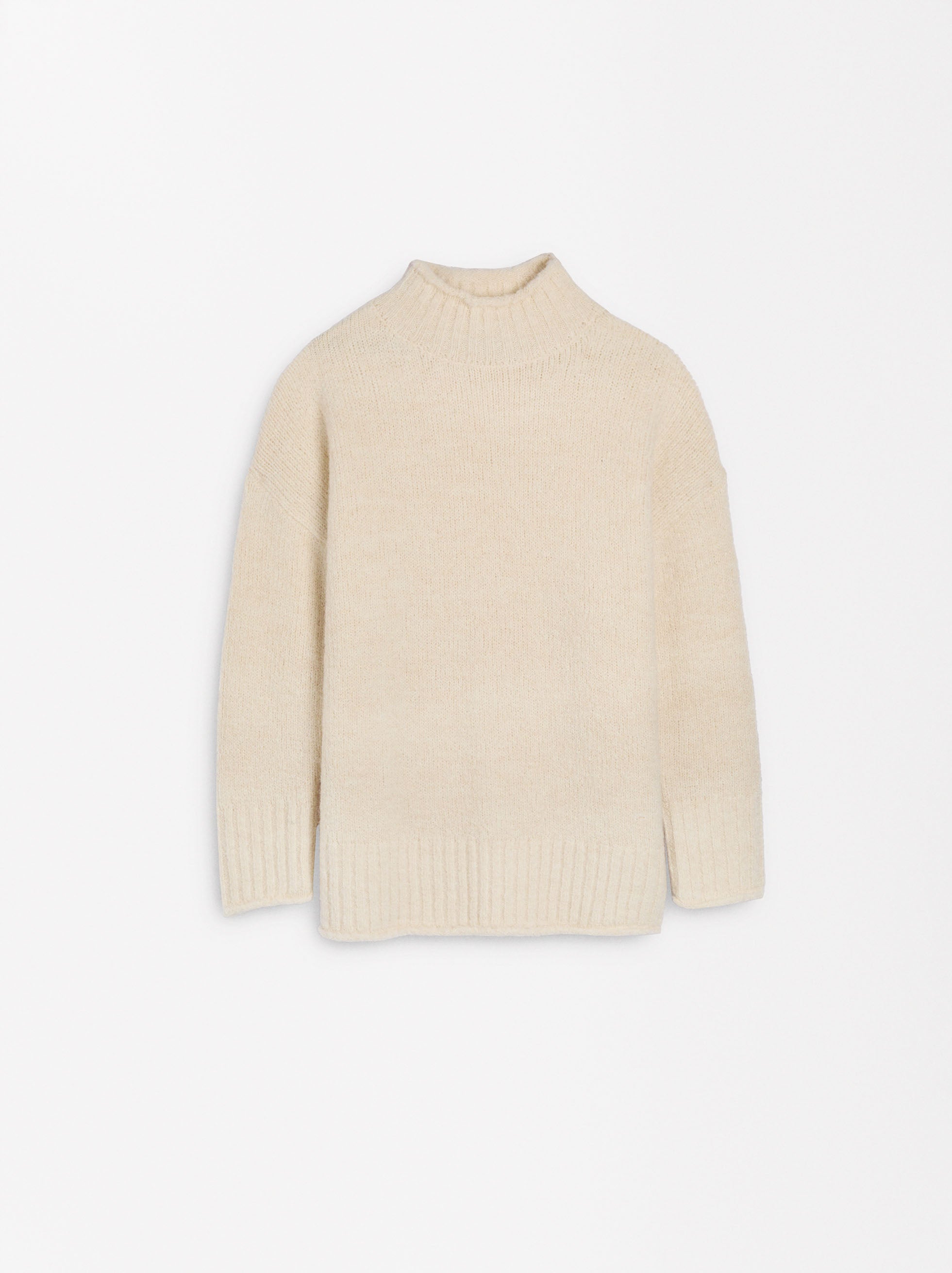 Jersey Con Lana Y Cuello Semi-Alto