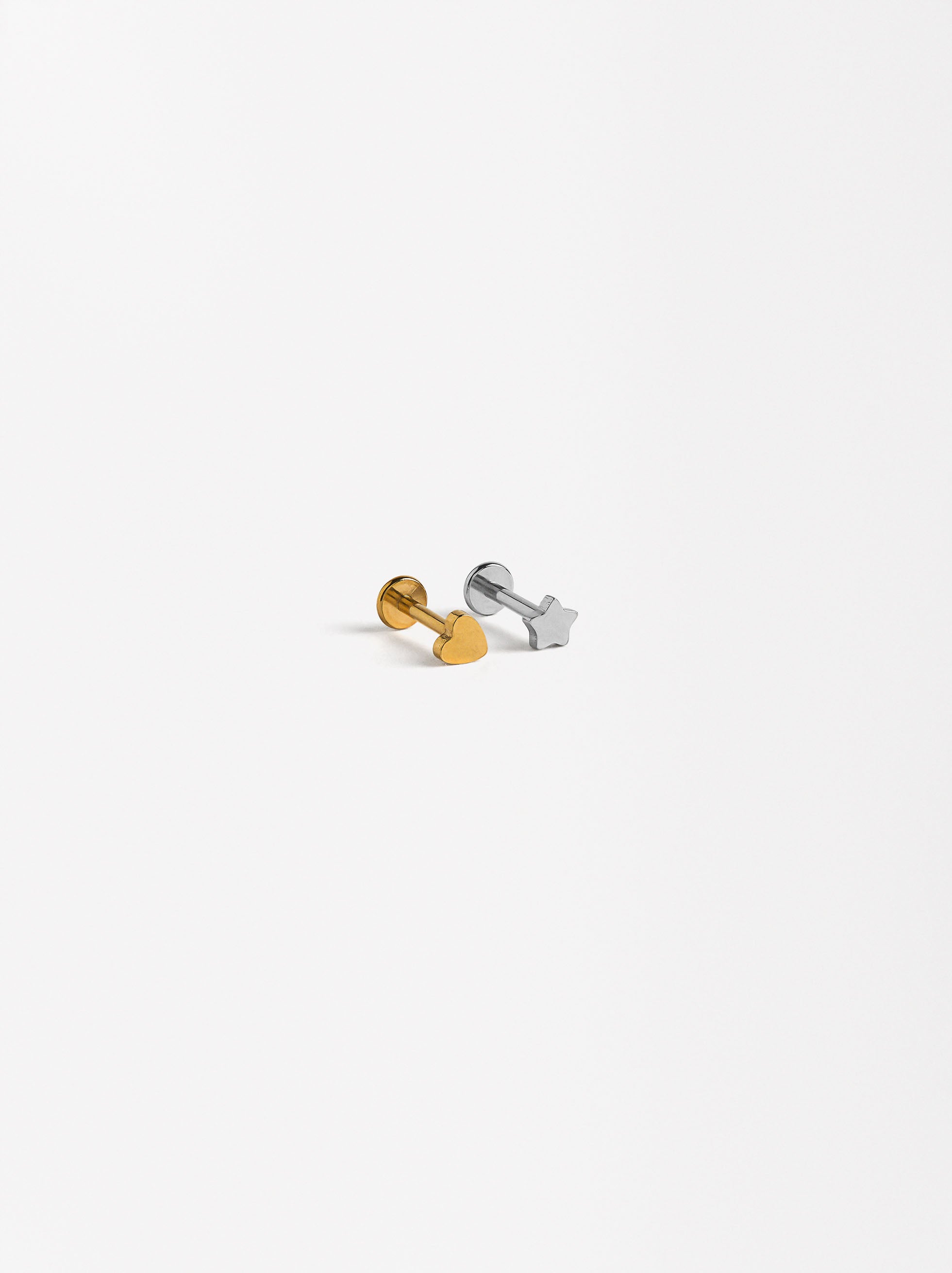 Piercings Corazón Estrella - Acero Inoxidable