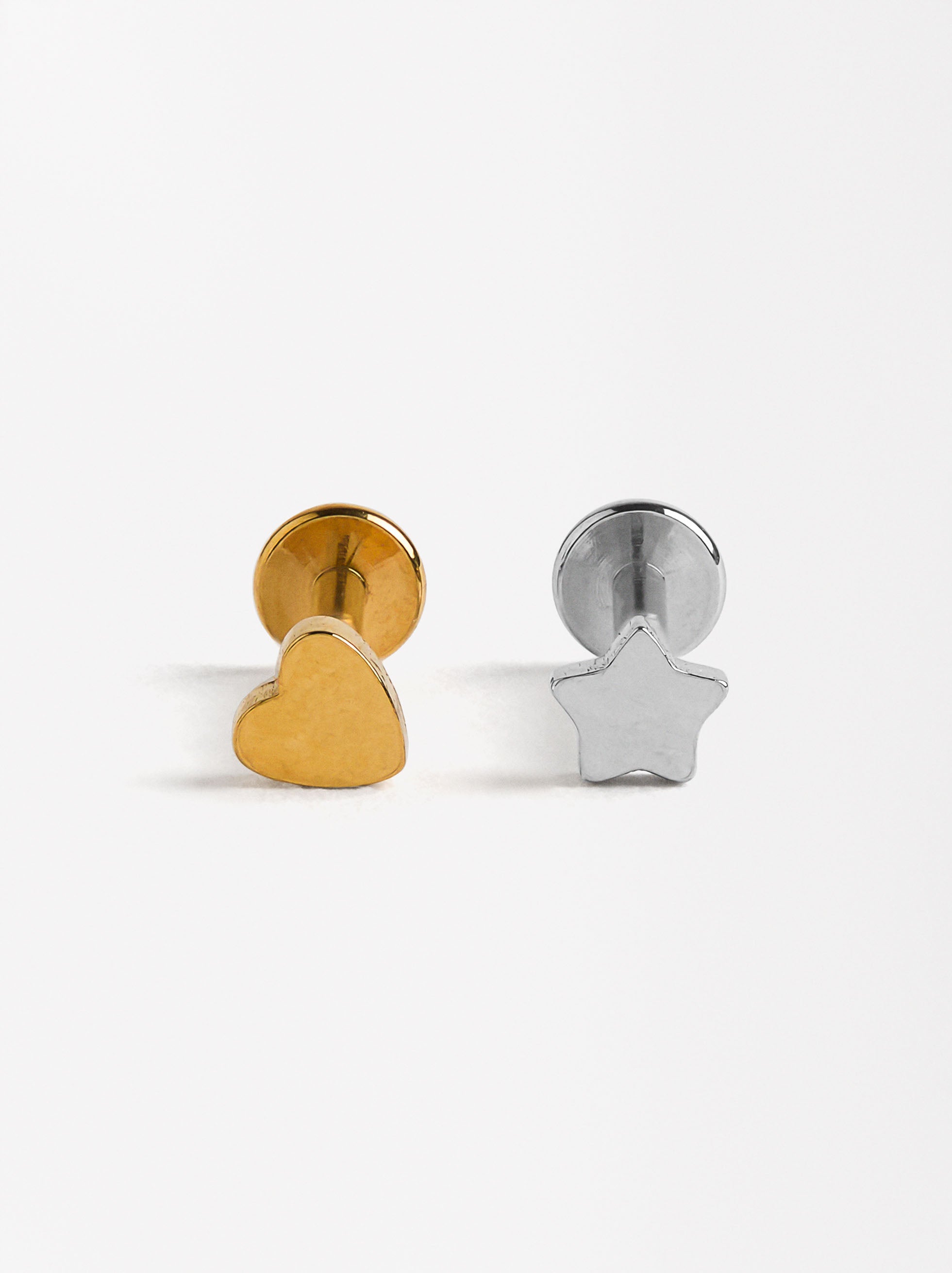 Piercings Corazón Estrella - Acero Inoxidable