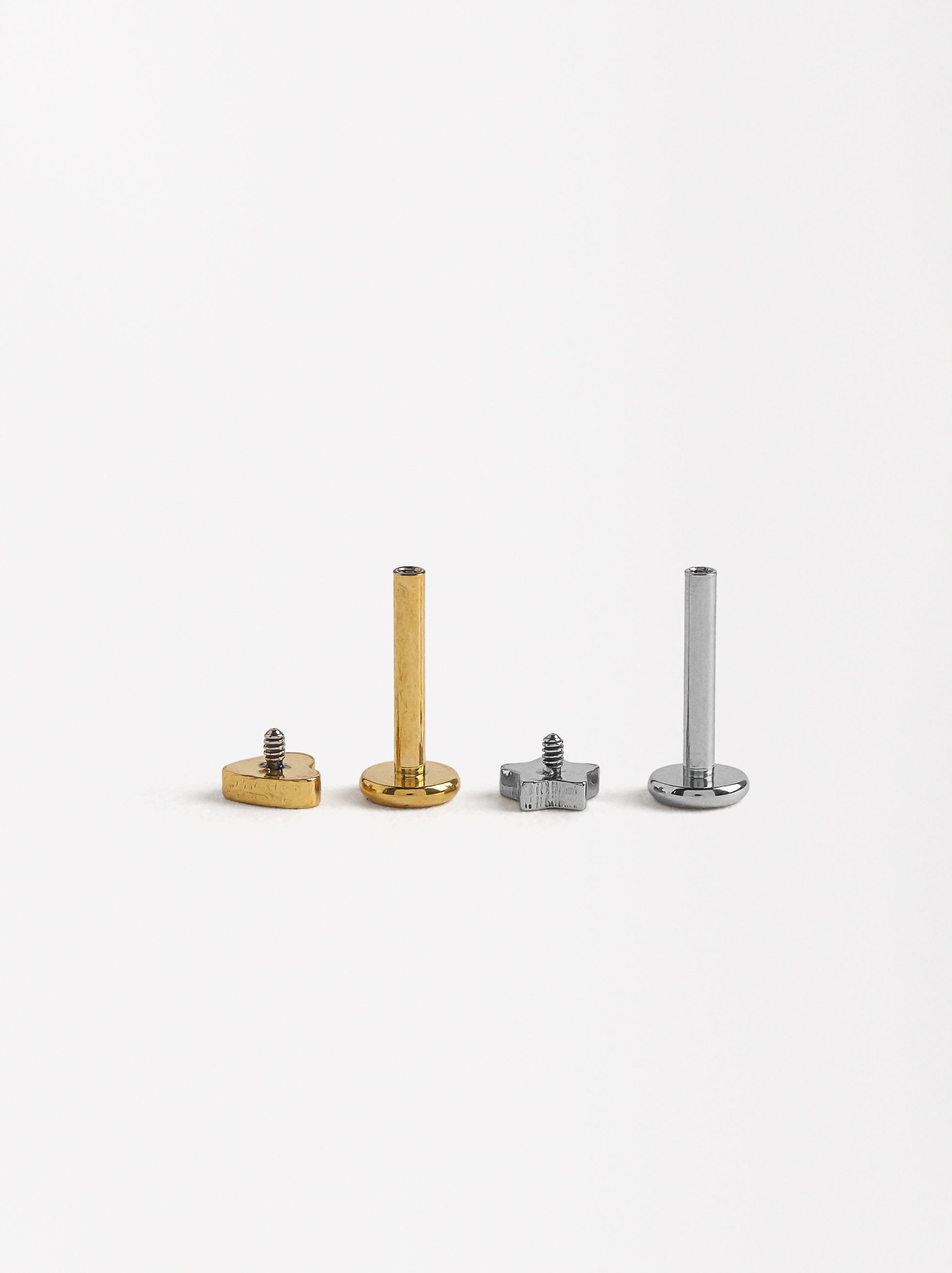 Piercings Corazón Estrella - Acero Inoxidable