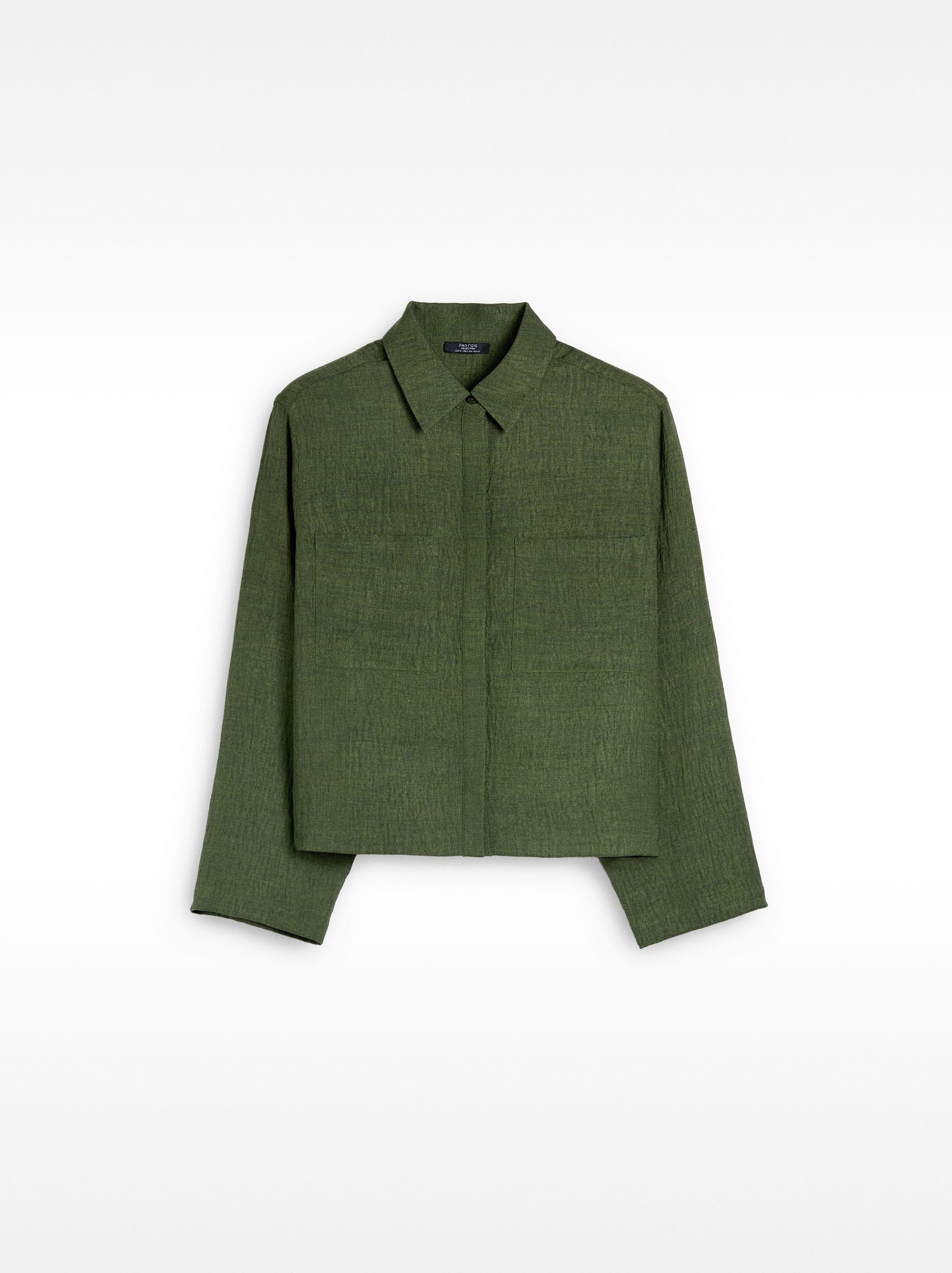 Camisa Fluida Con Efecto Arrugado