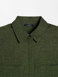 Camisa Fluida Con Efecto Arrugado