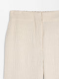 Pantalón Fluido Con Efecto Arrugado