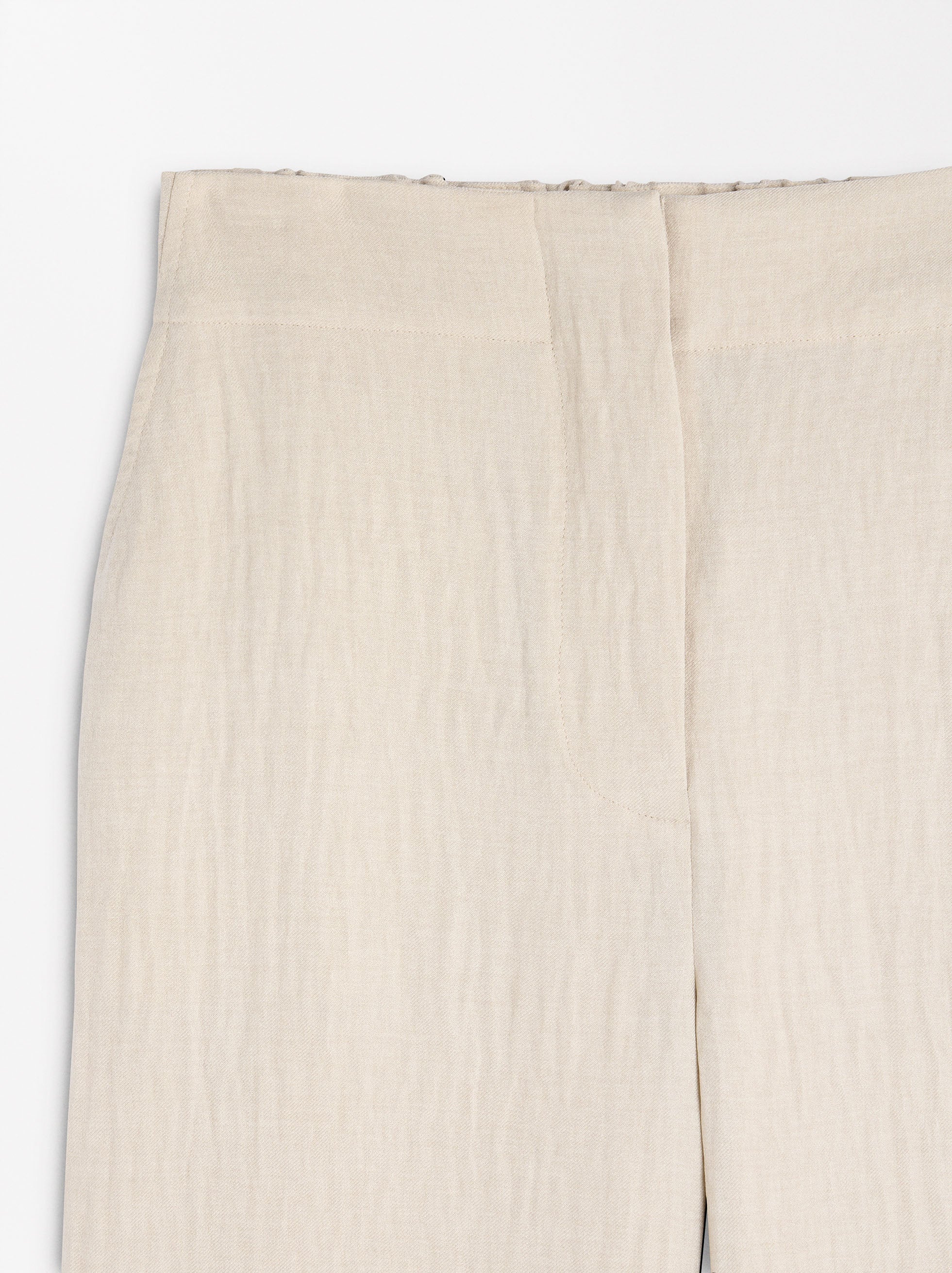 Pantalón Fluido Con Efecto Arrugado