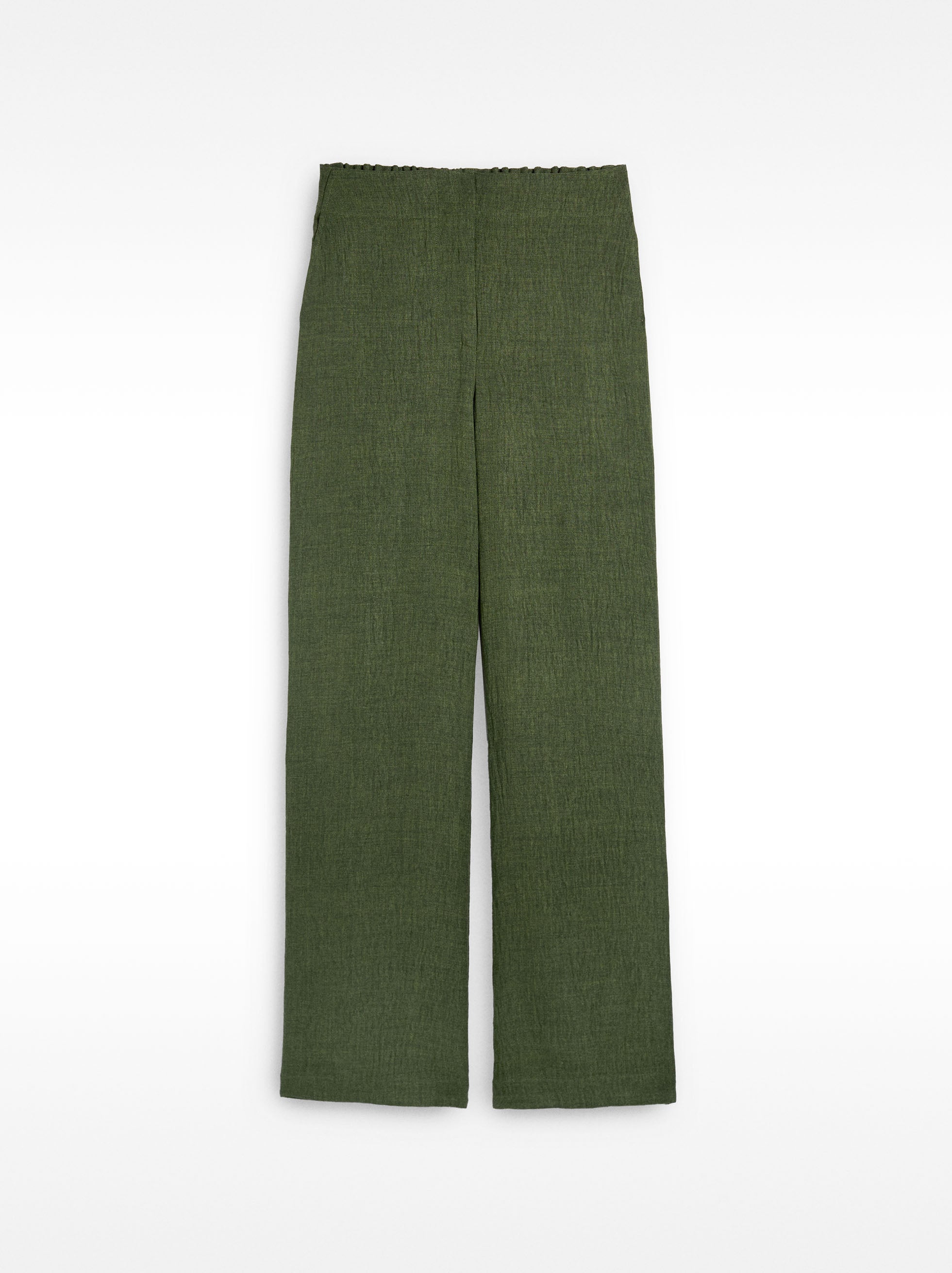Pantalón Fluido Con Efecto Arrugado