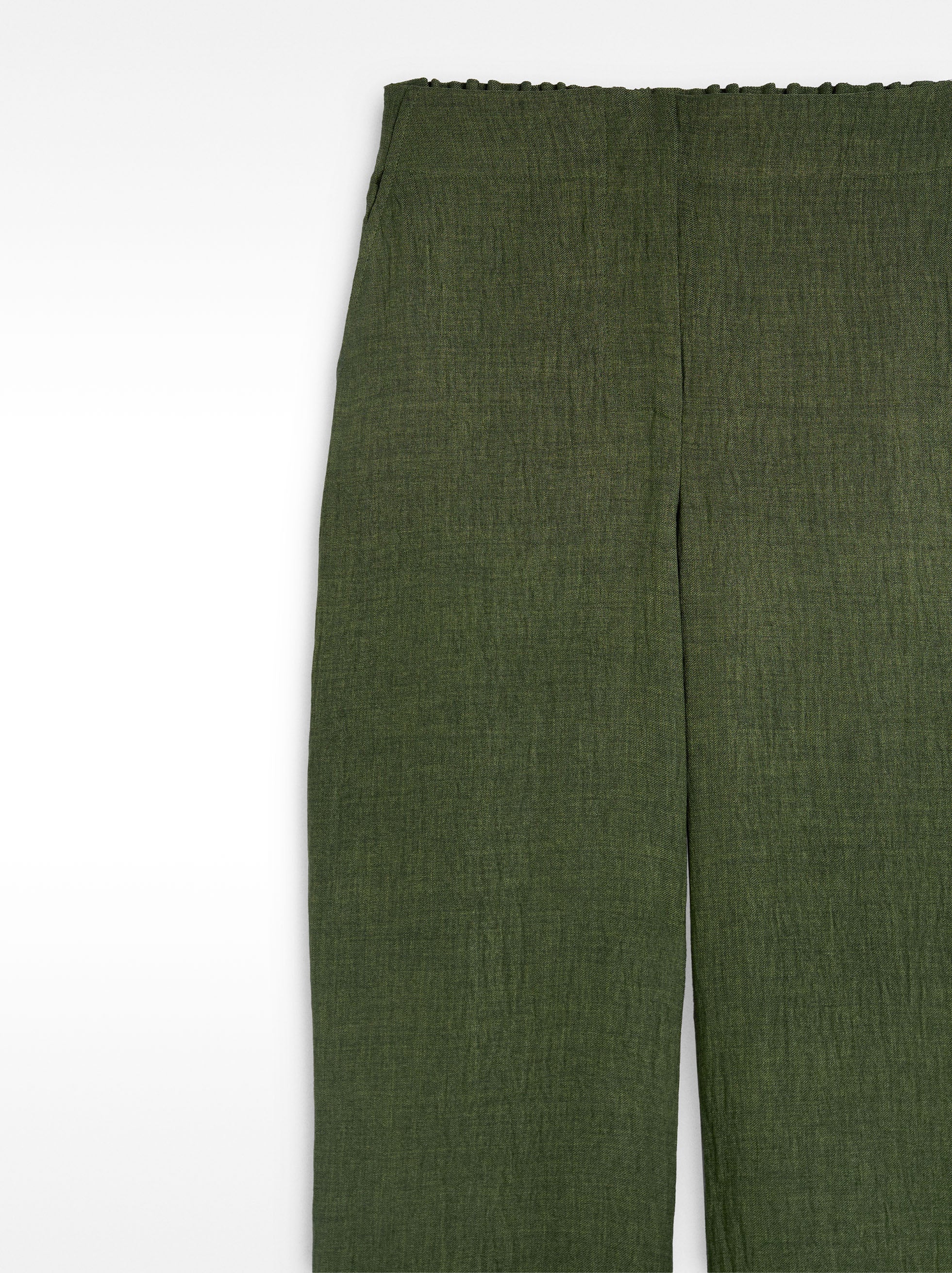 Pantalón Fluido Con Efecto Arrugado