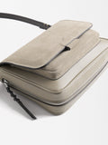 Bolso Bandolera Con Piel