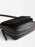 Bolso Bandolera Con Piel