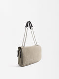 Bolso De Hombro Con Piel