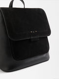 Mochila Con Cuero Y Asas Multifunción