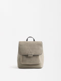 Mochila Con Cuero Y Asas Multifunción