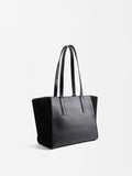 Cartera Shopper Con Piel