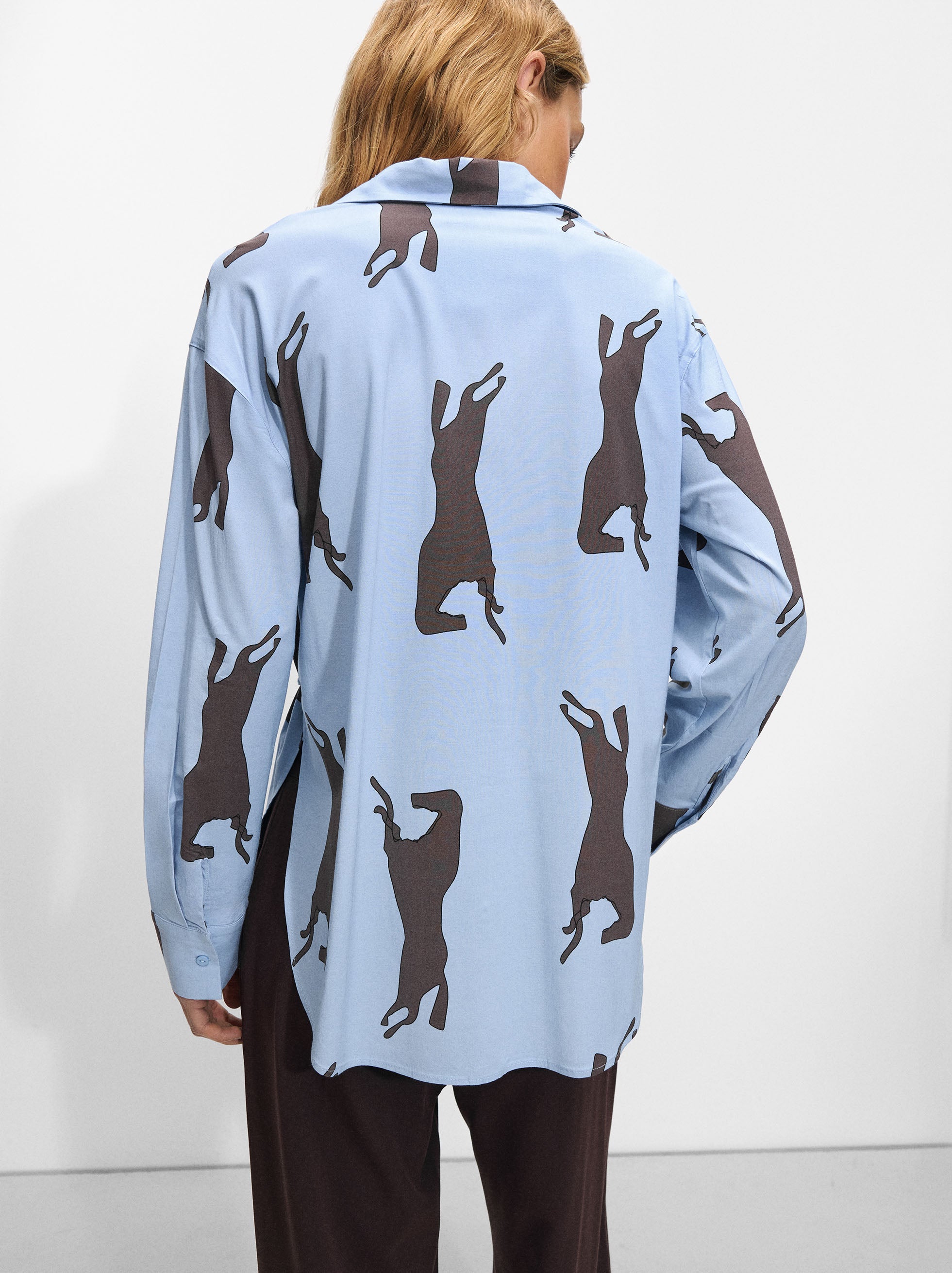 Camisa Estampada De Manga Larga