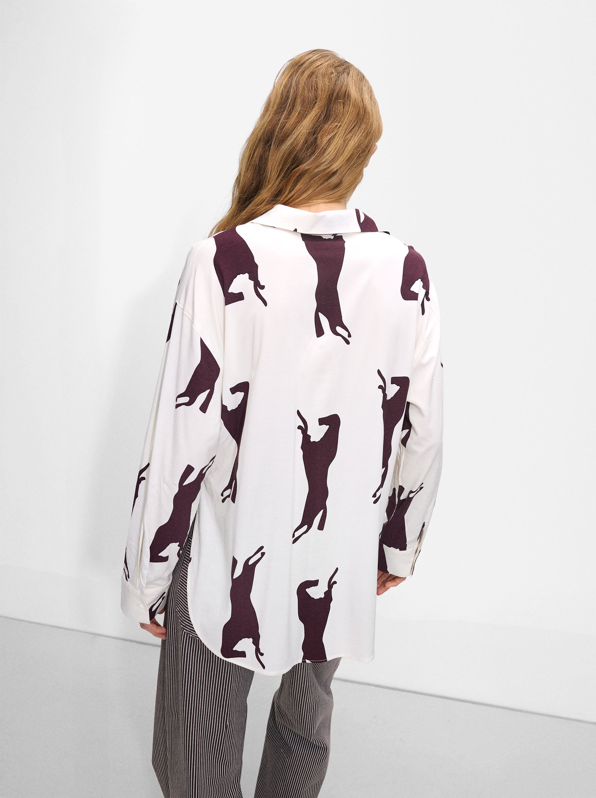 Camisa Estampada De Manga Larga