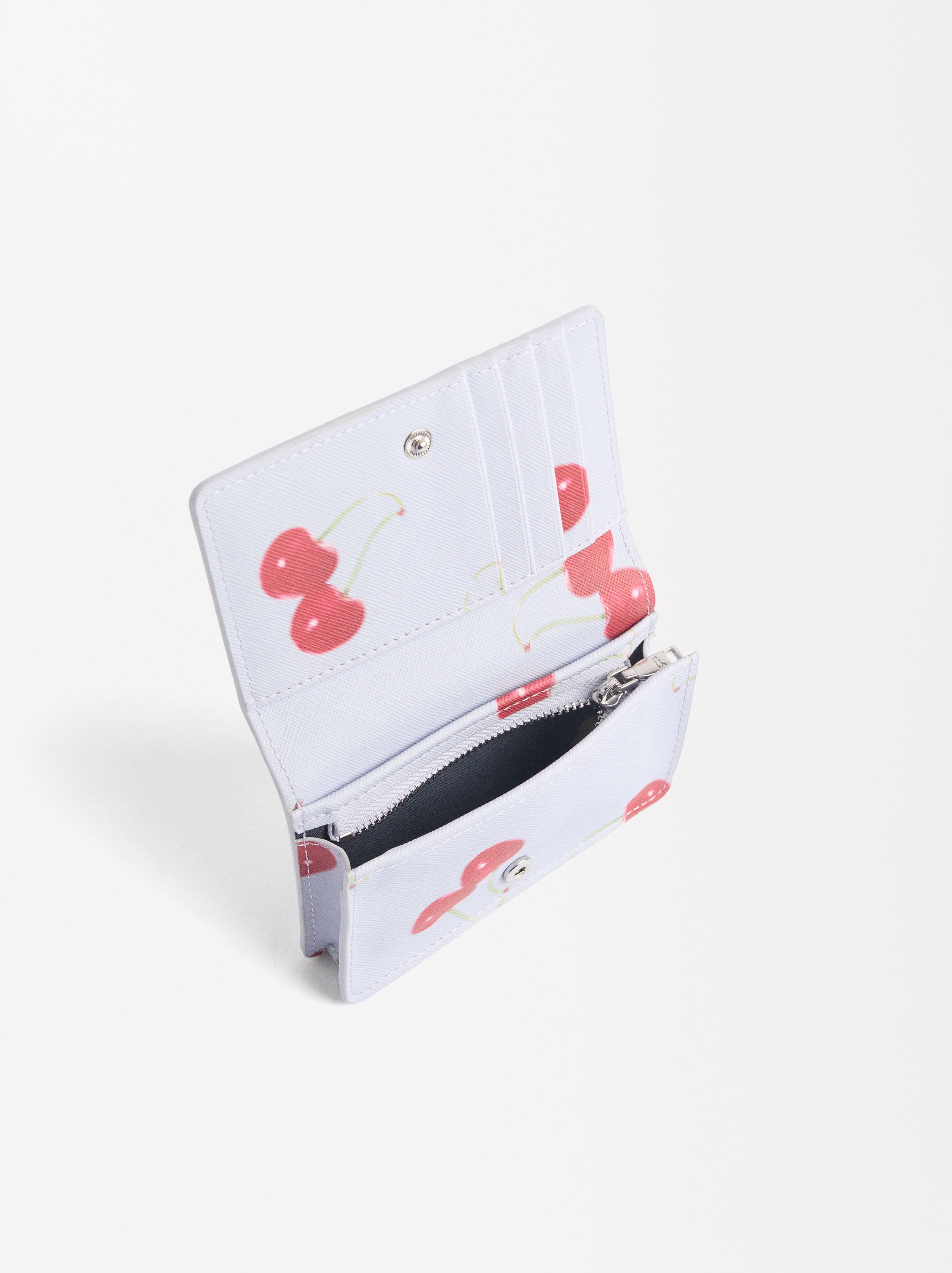Tarjetero Estampado Cerezas