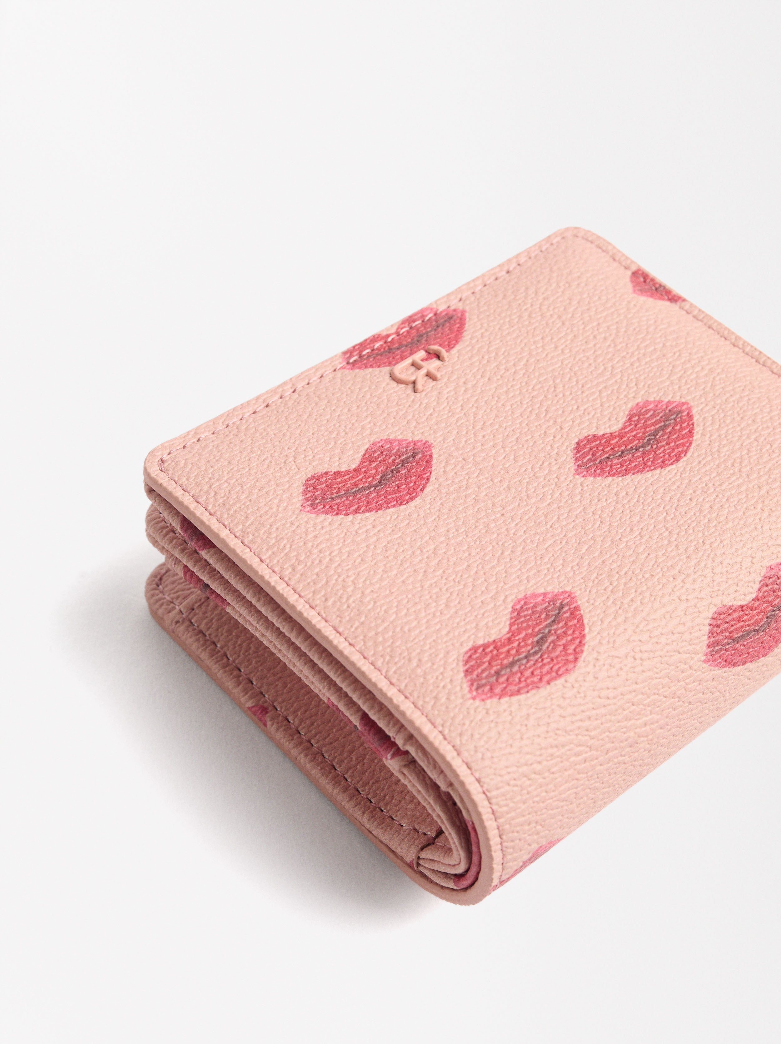 Billetera Estampada Con Textura