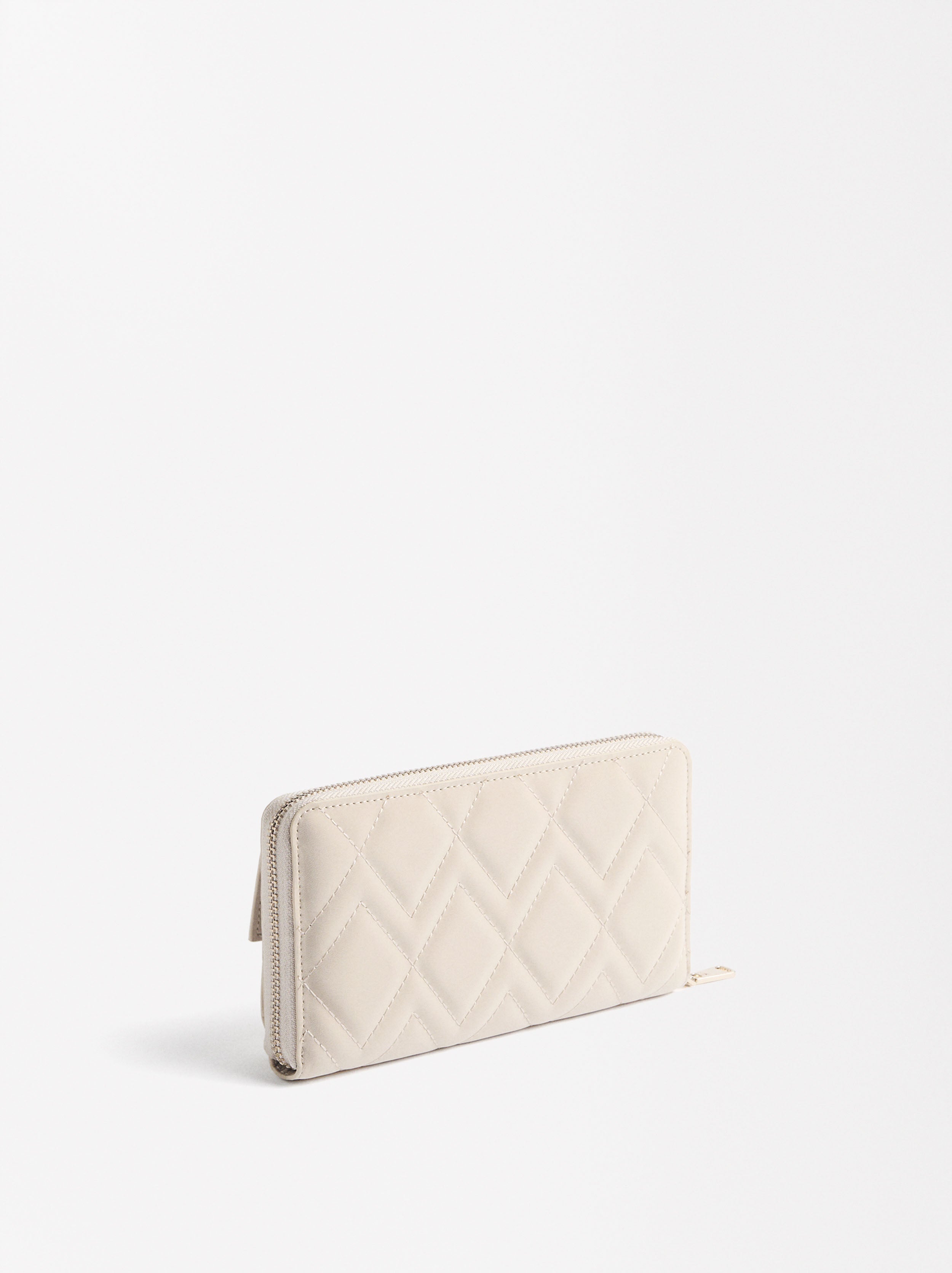 Billetera Acolchada Con Cierre De Solapa