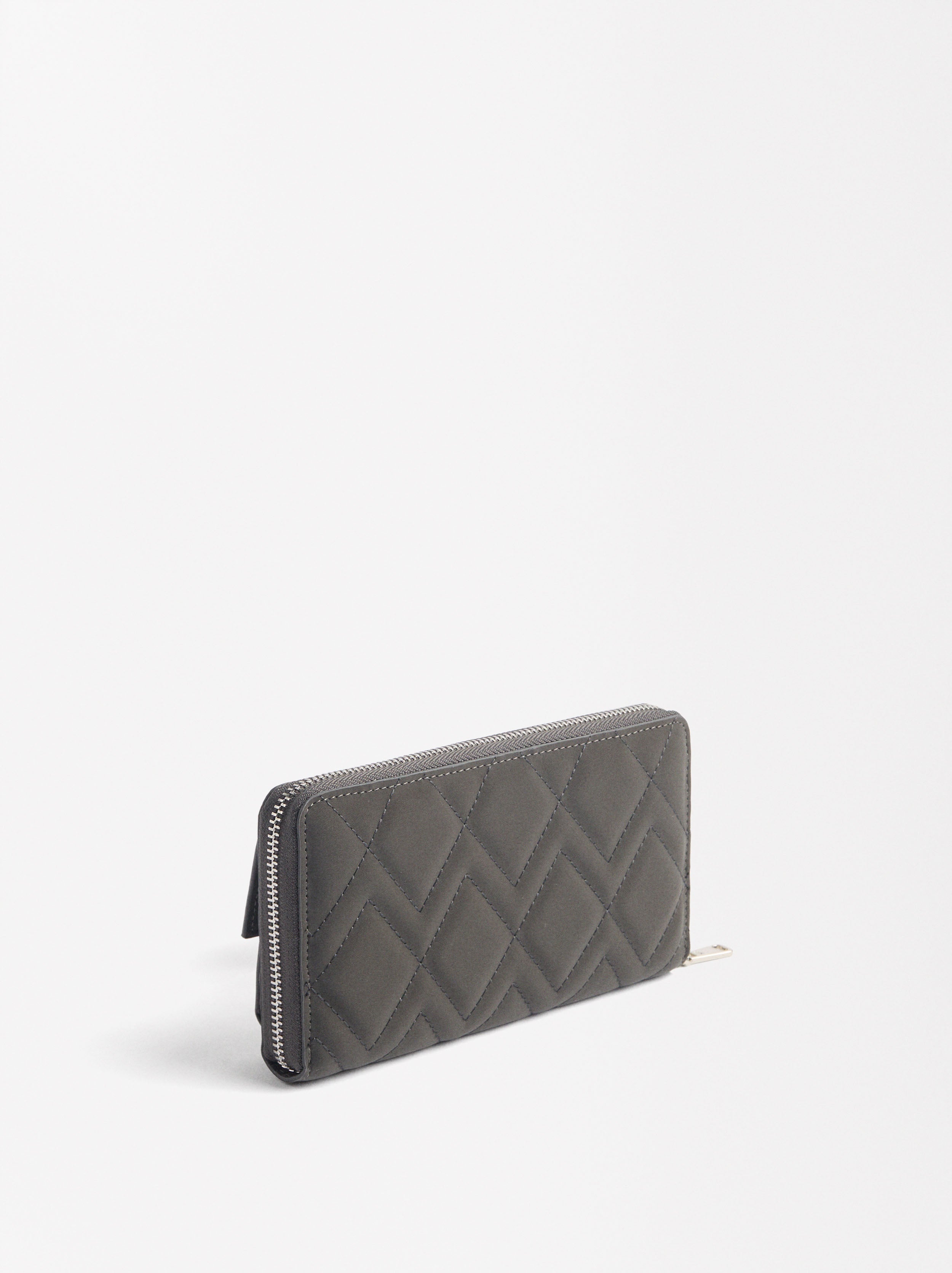 Billetera Acolchada Con Cierre De Solapa