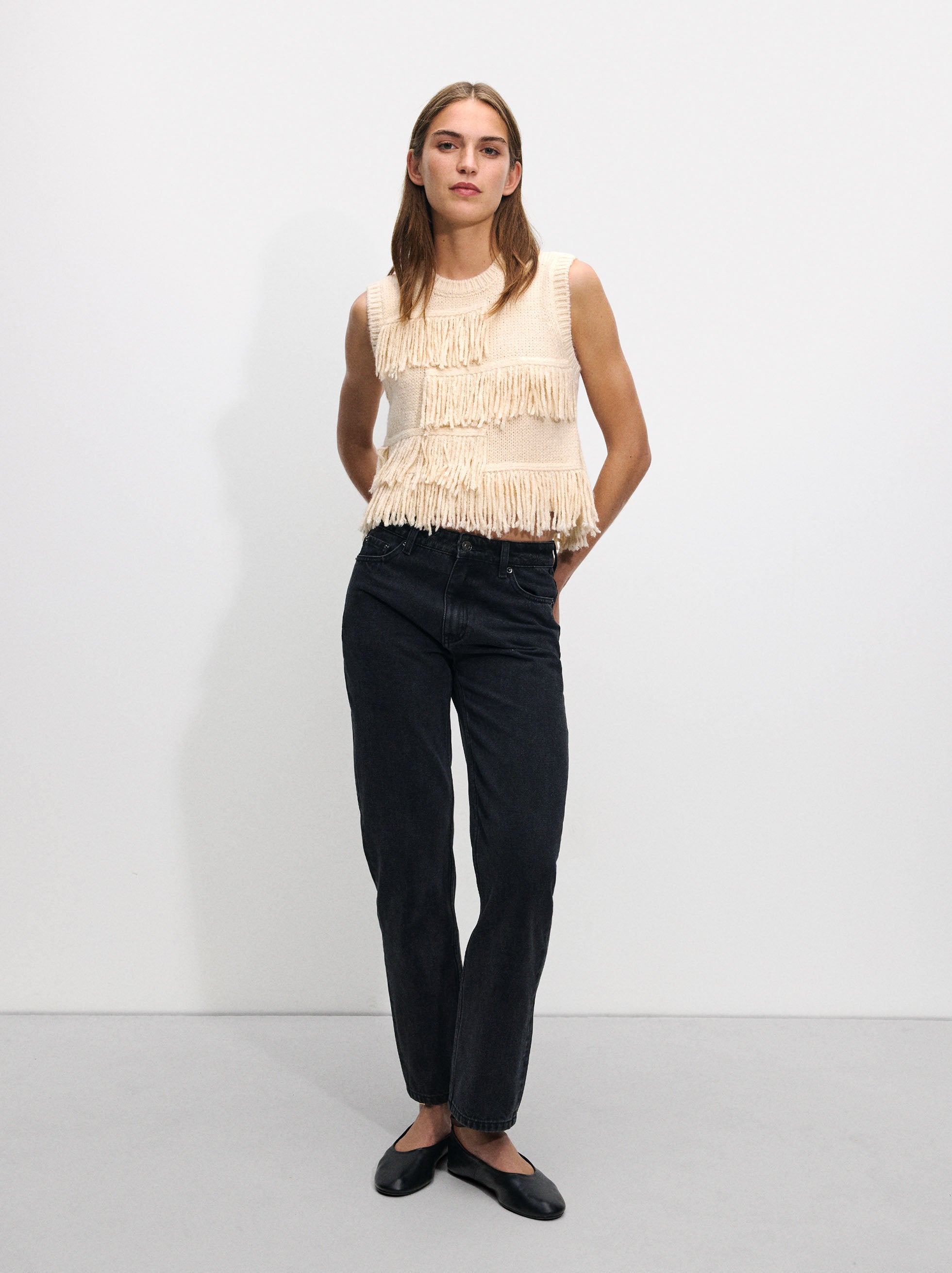 Pantalón De Denim Recto