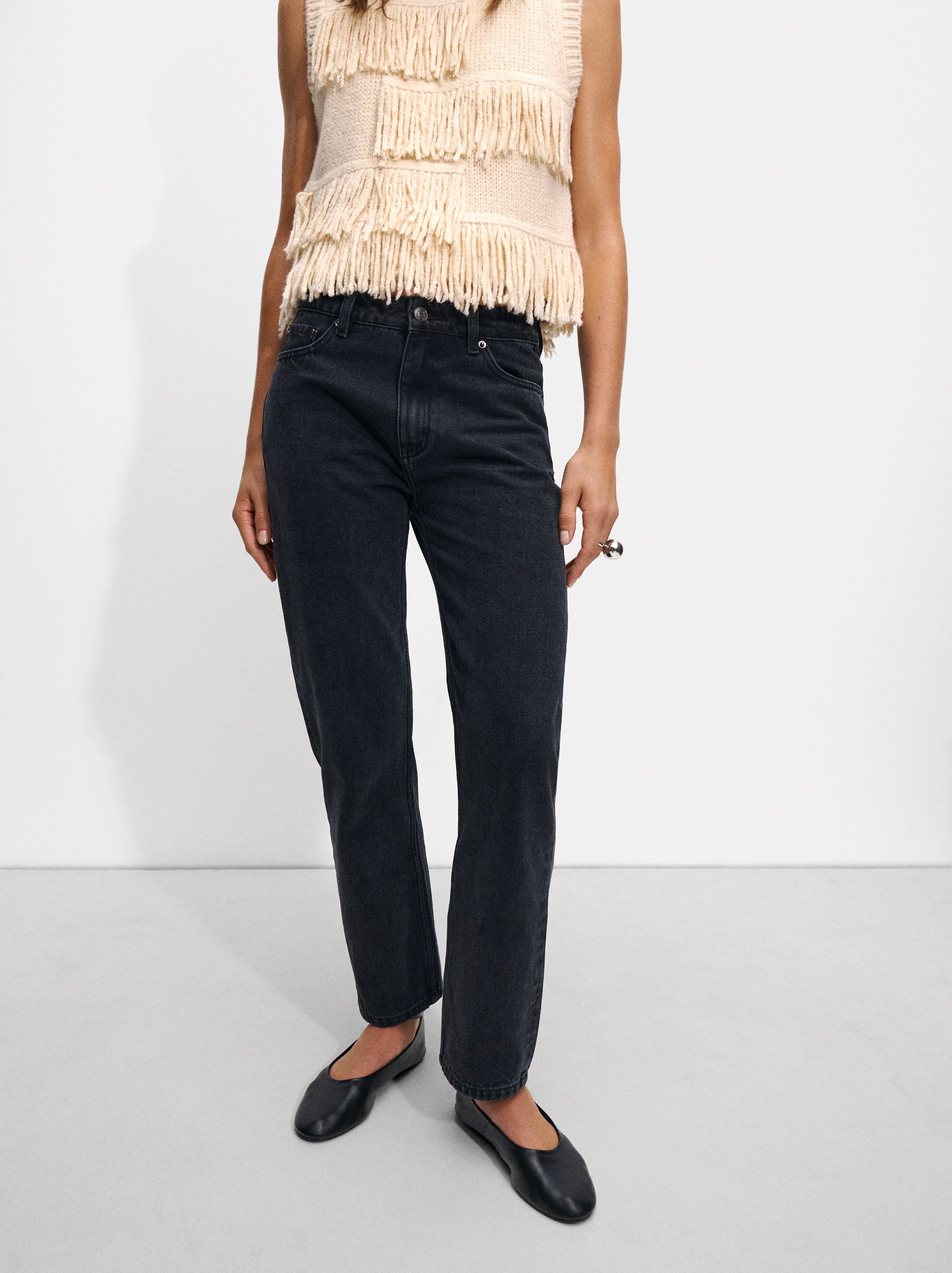 Pantalón De Denim Recto