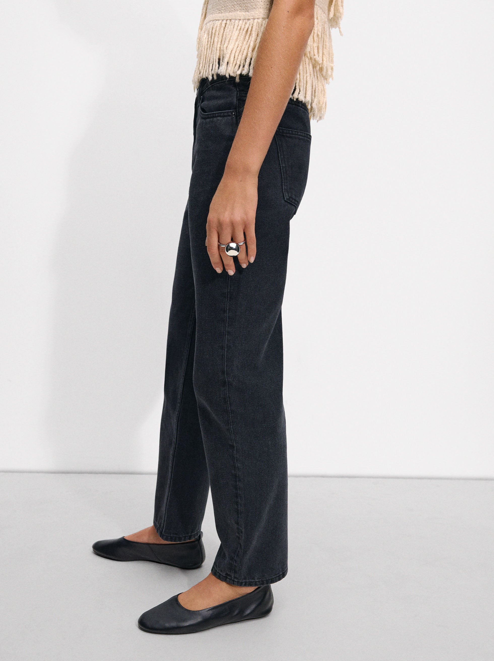 Pantalón De Denim Recto