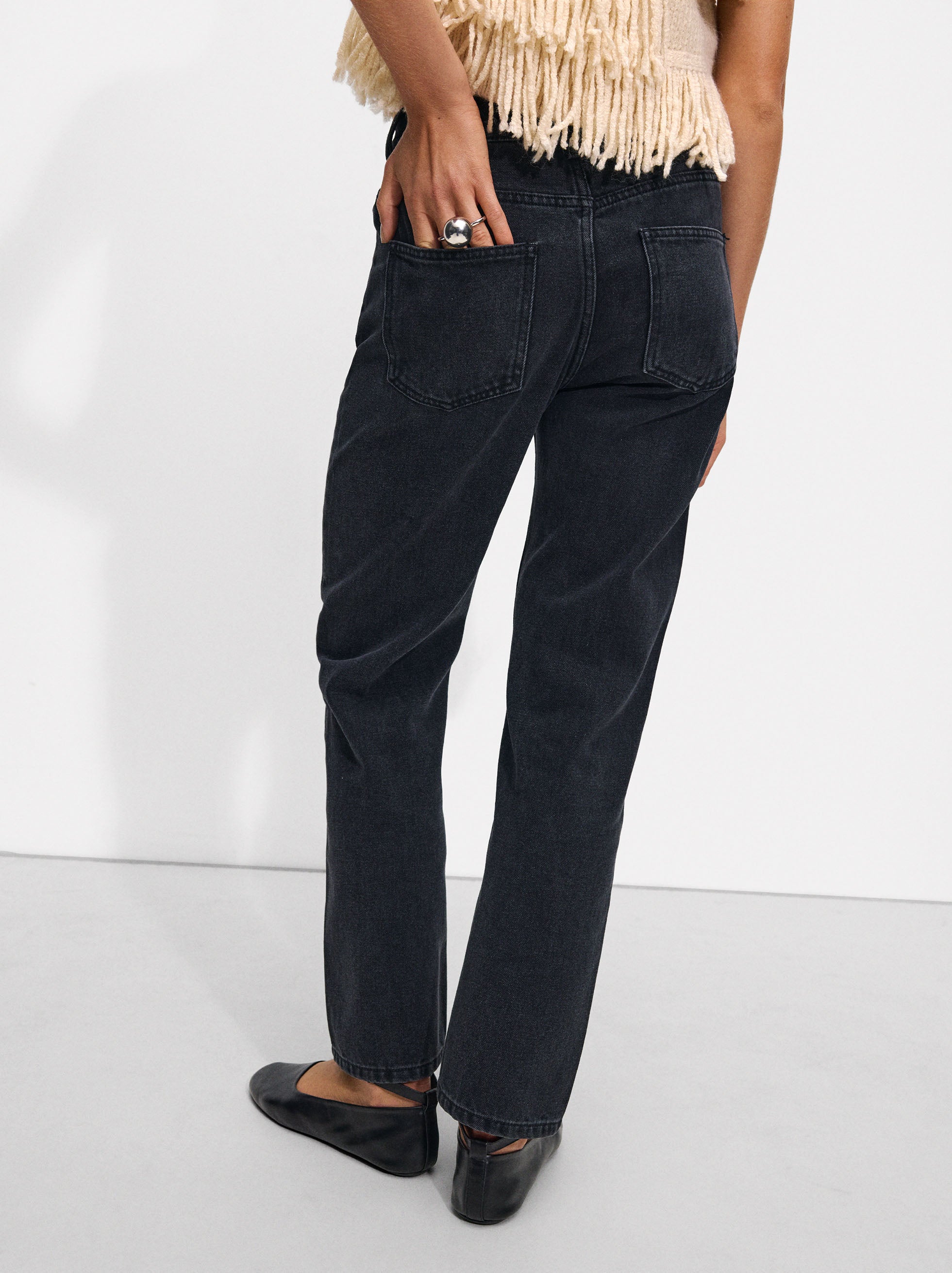 Pantalón De Denim Recto