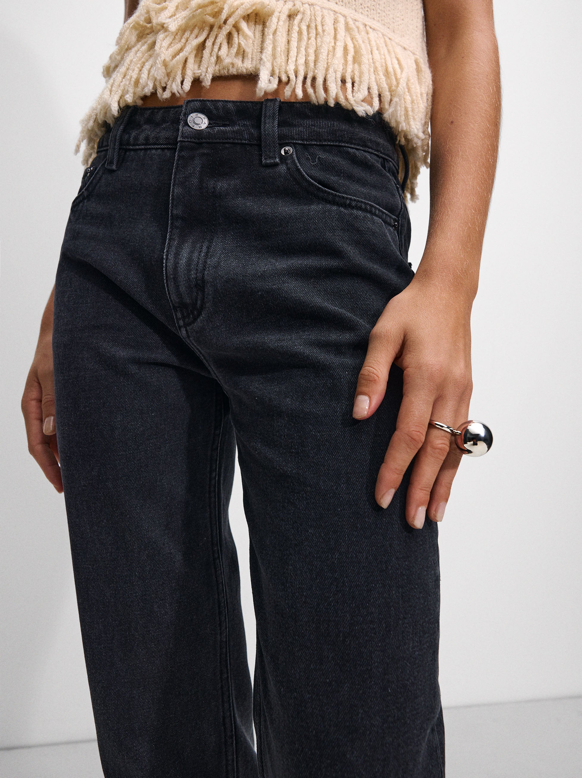 Pantalón De Denim Recto