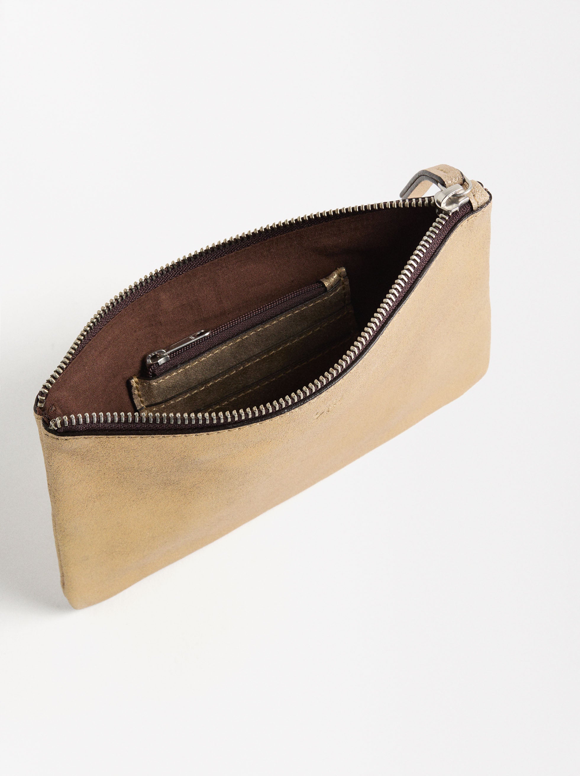 Bolsa Multiusos De Piel Metalizada