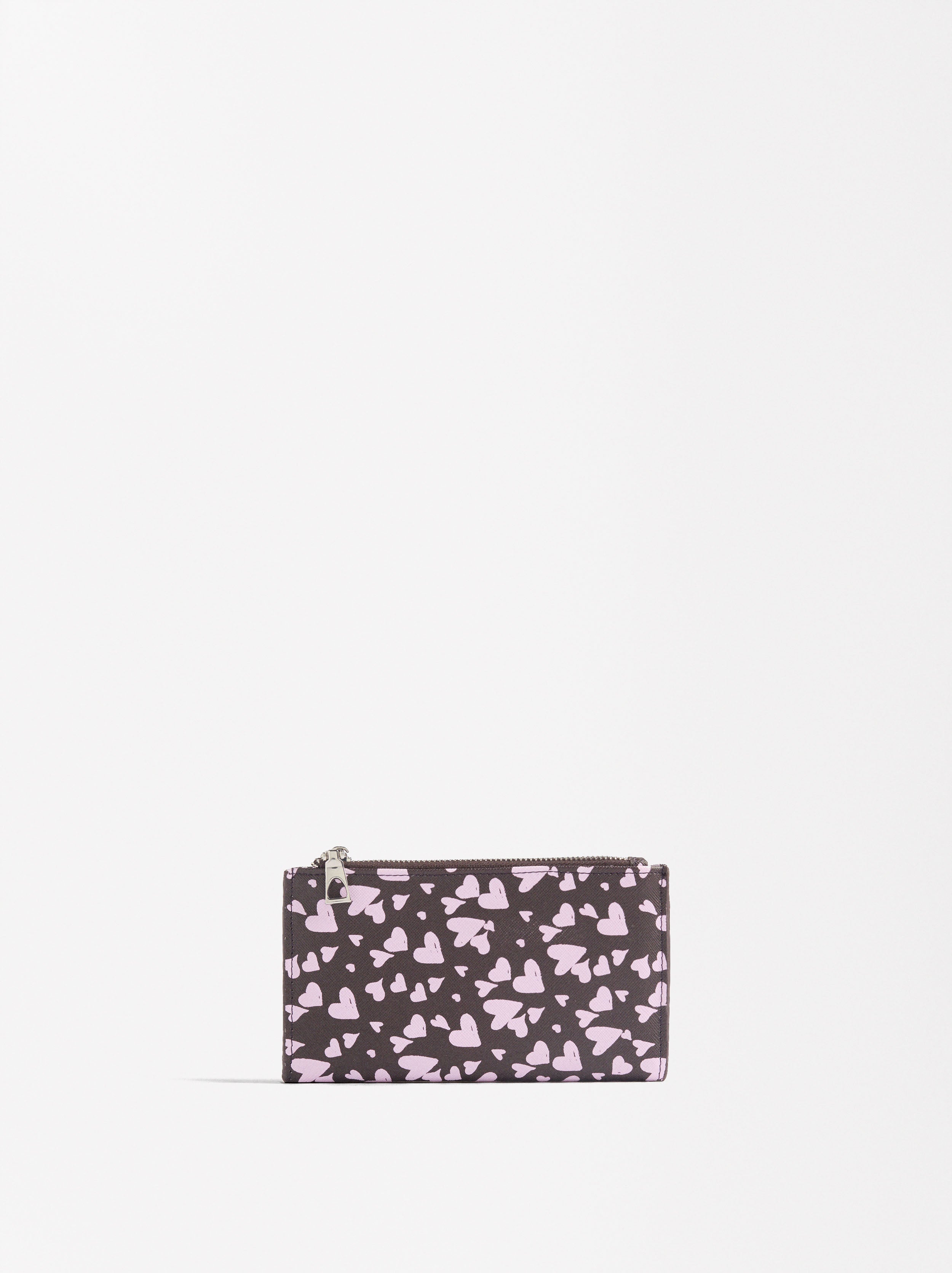 Billetera Con Estampado De Corazones