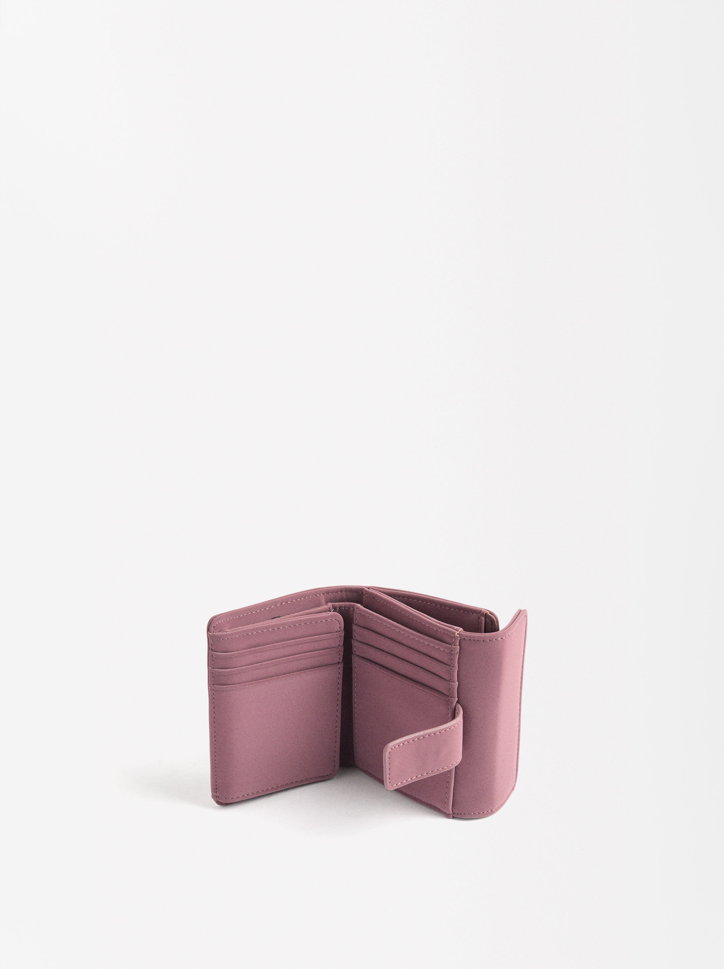 Billetera Con Cierre De Solapa Y Textura