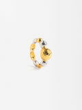 Anillo De Esferas Bicolor - Plata De Ley 925