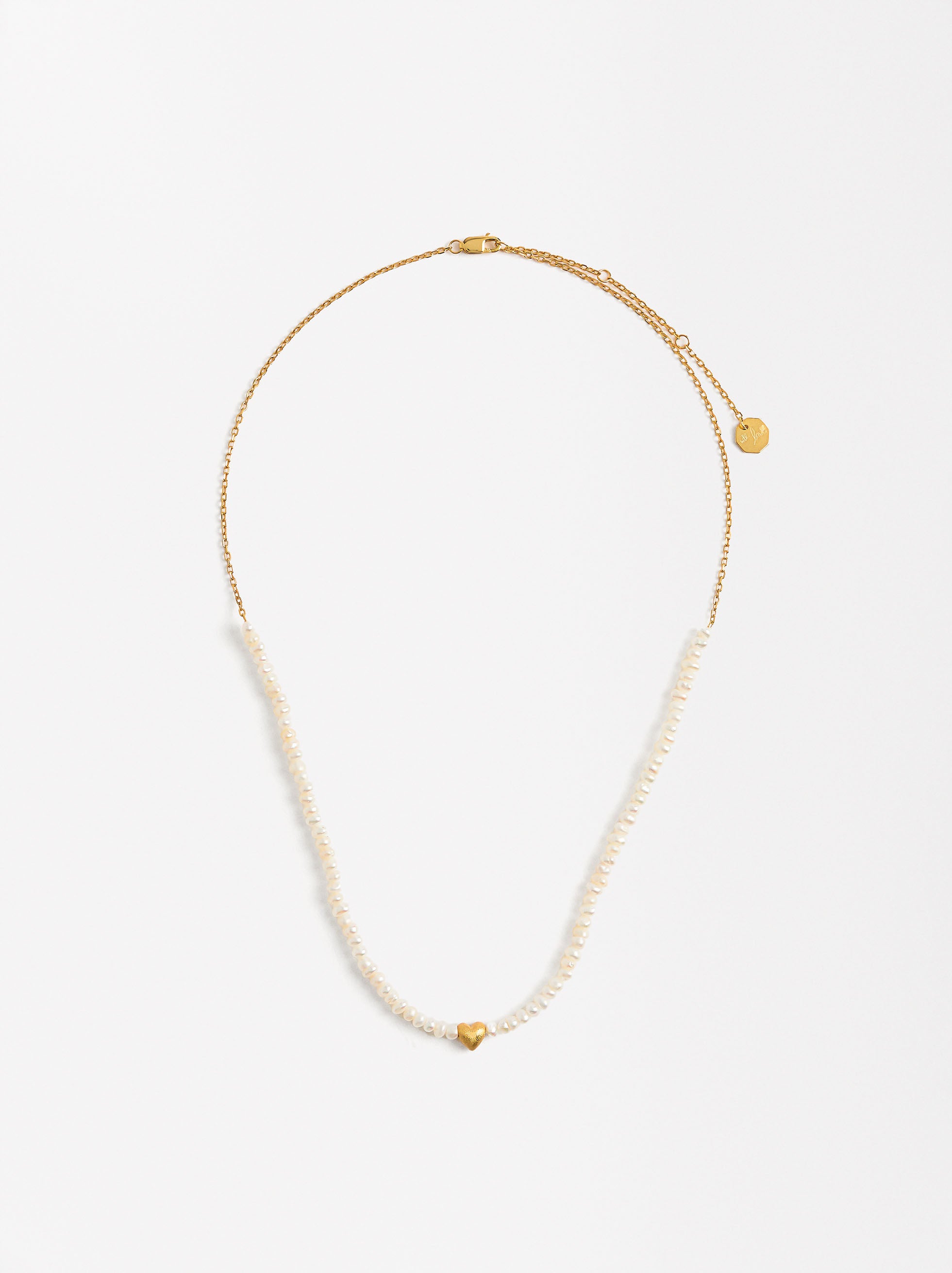 Collar Con Perlas De Agua Dulce - Plata De Ley 925